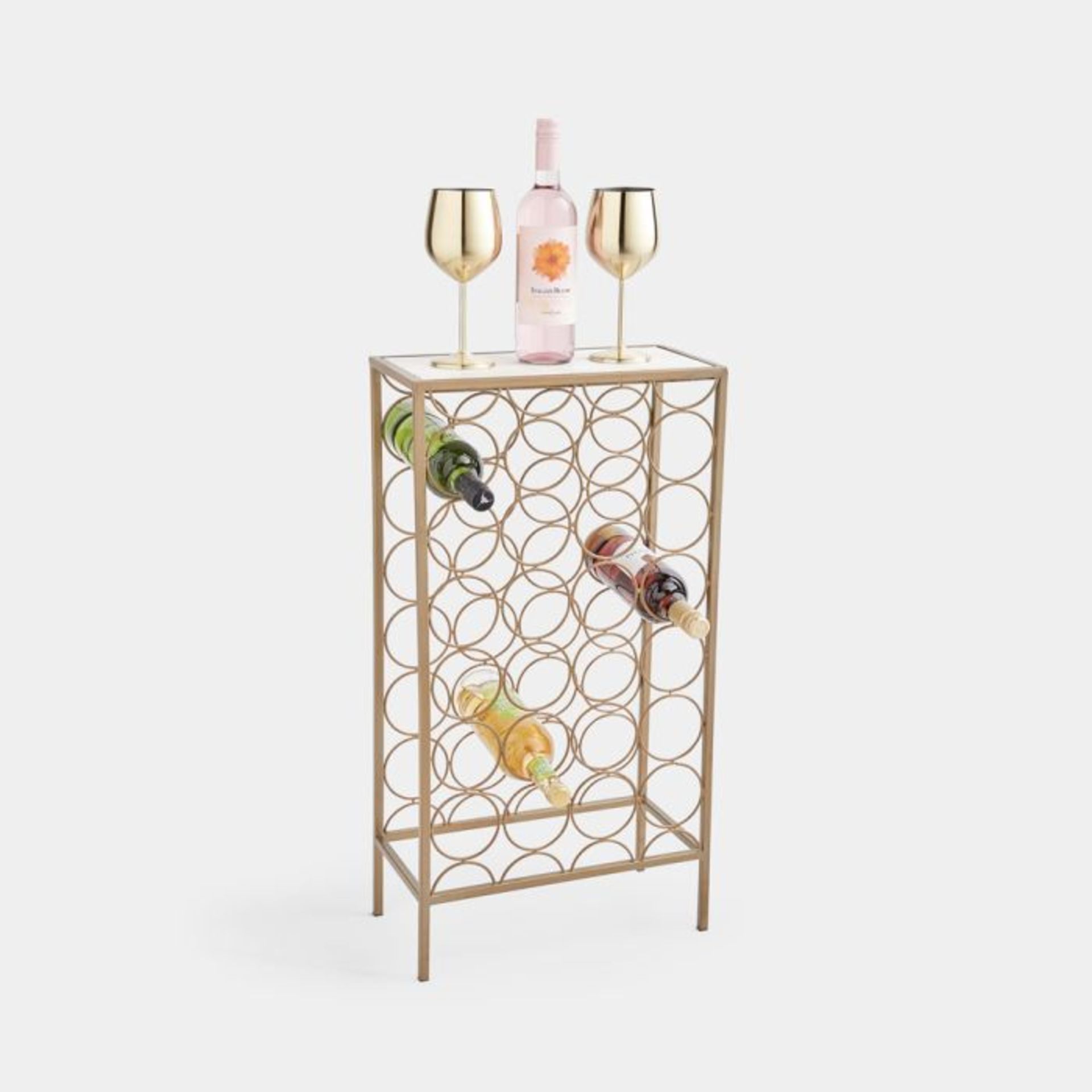 Wine Rack with Marble Tabletop - SR4