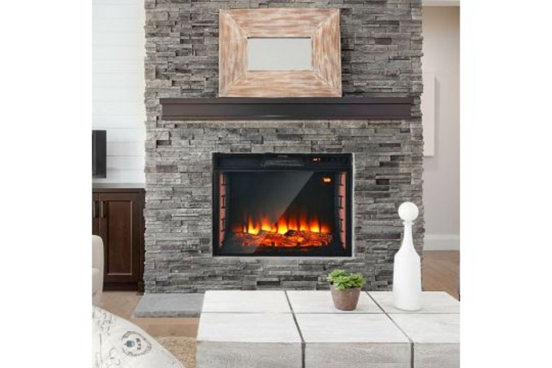New & Boxed Marsily Marlow Home Co. 60cm Electric Fireplace. RRP £299. Complete the coziness of your - Image 2 of 10