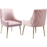 NEW Velvet Dining Chairs Set of 2,Mid century Vanity Armchair Club Leisure Guest Lounge Bedroom