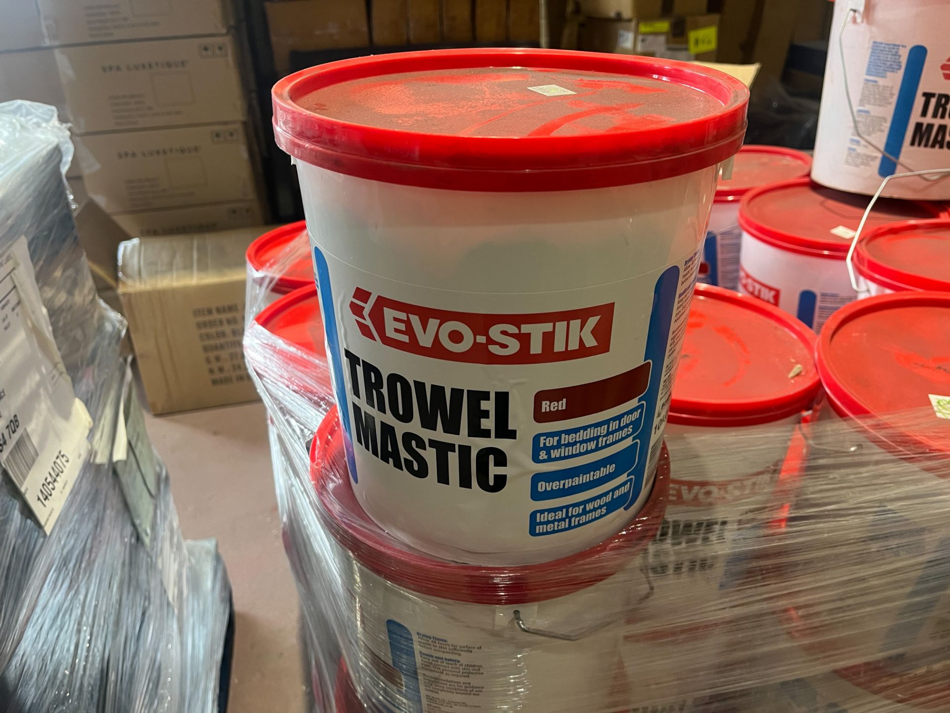 5 X BRAND NEW 10KG TUBS OF EVO STIK RED TROWEL MASTIC RRP £89 EACH R16-14