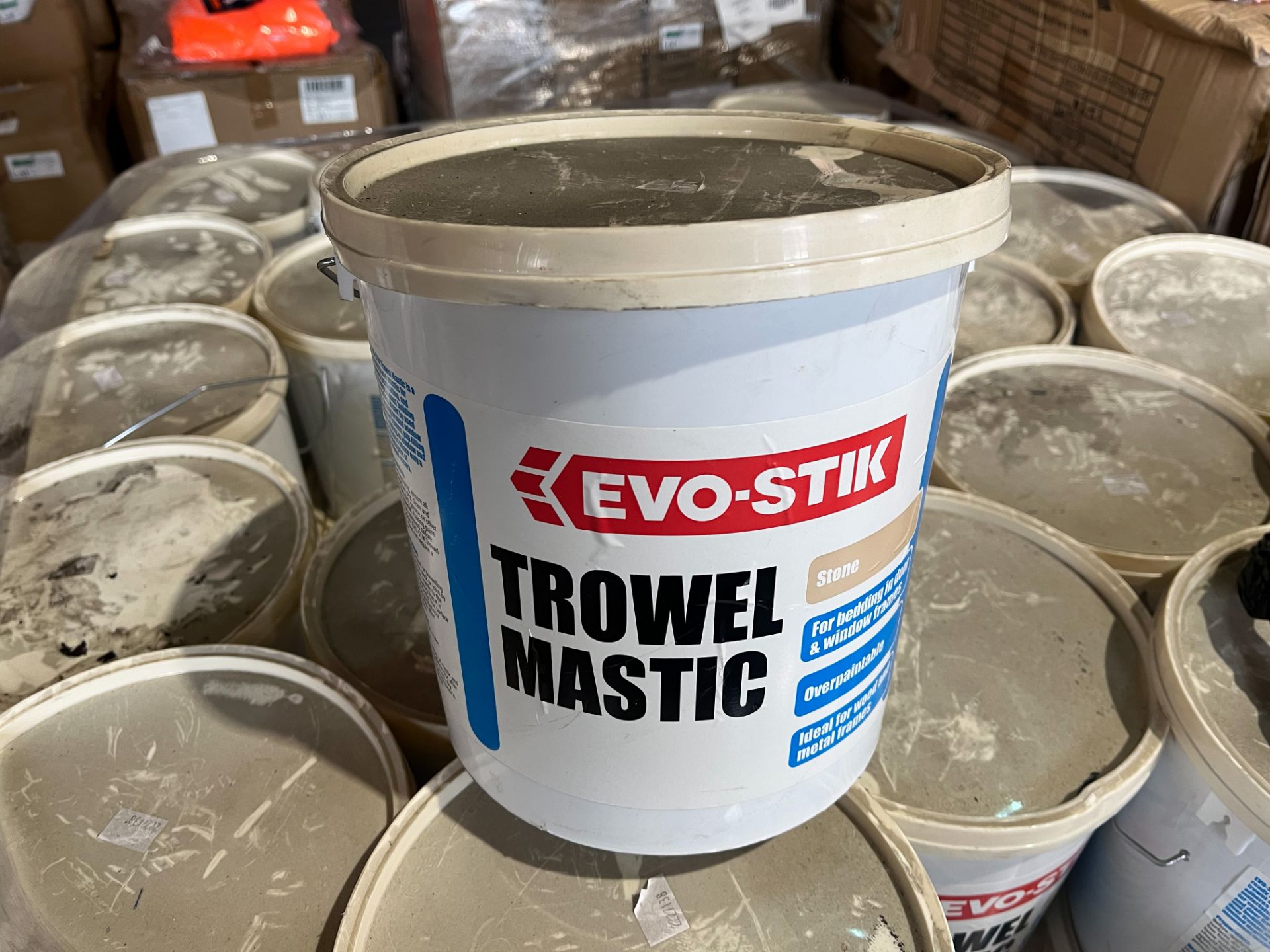 5 X BRAND NEW 10KG TUBS OF EVO STIK STONE TROWEL MASTIC RRP £89 EACH R16-14