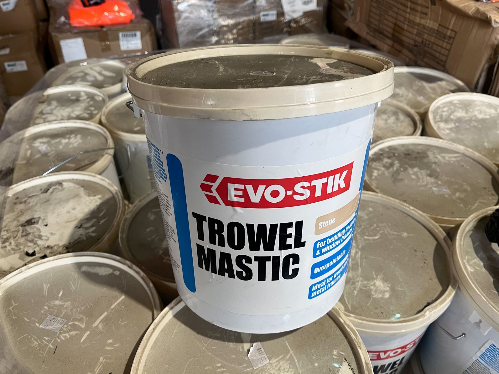 5 X BRAND NEW 10KG TUBS OF EVO STIK STONE TROWEL MASTIC RRP £89 EACH R16-14