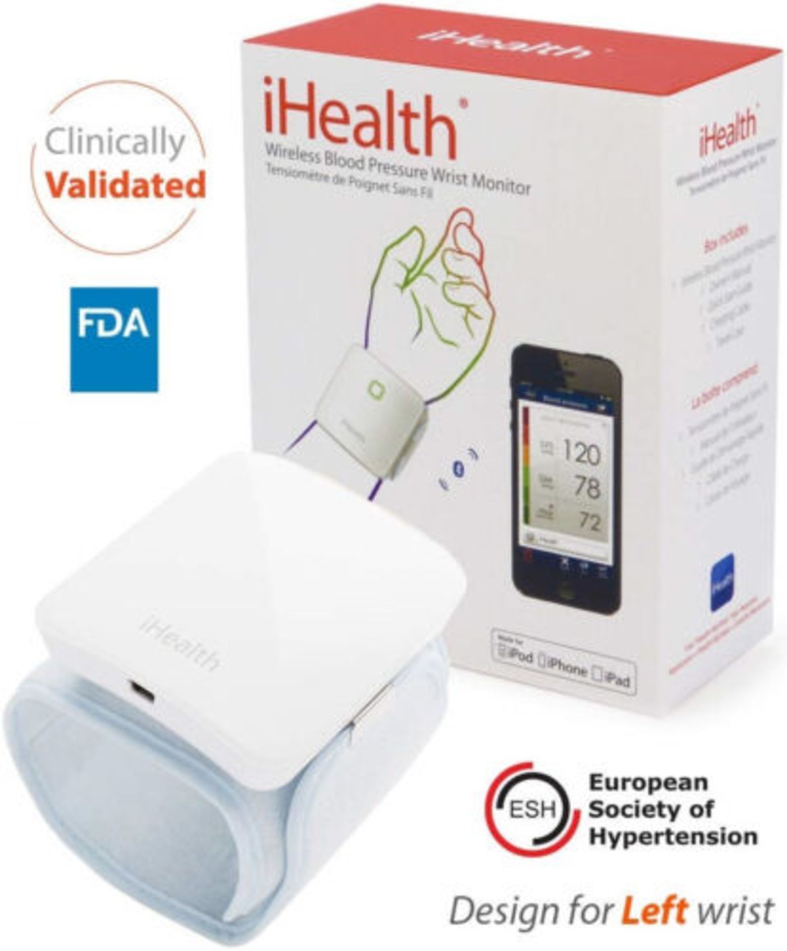 3 X BRAND ENW IHEALTH BP7 WIRELESS BLOOD PRESSURE WRIST MONITOR BLUETOOTH RRP £90 EACH 9.8