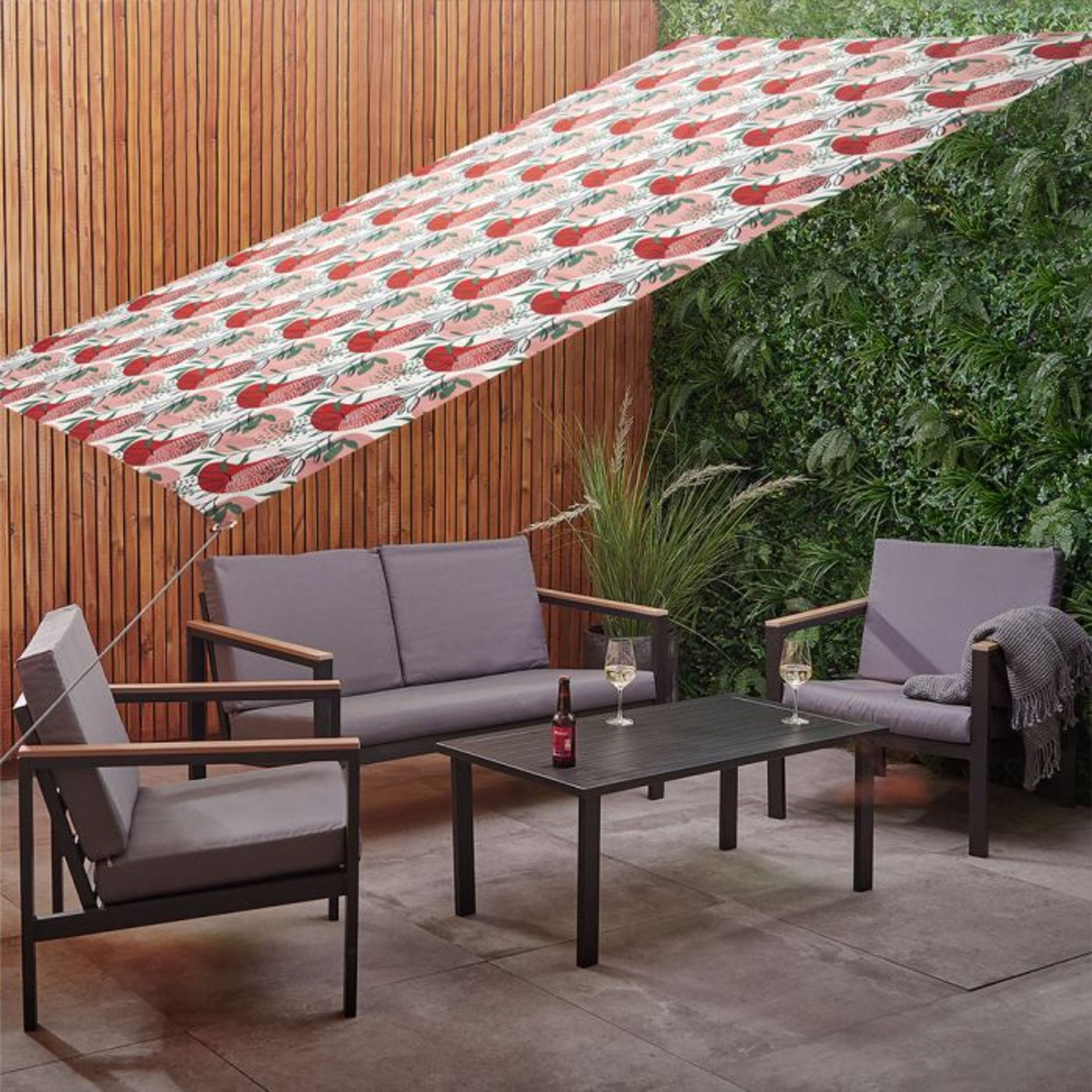 TRADE LOT 24 x New & Packaged Botanical Print 2x3m Sun Shade Sail (250662). Tired of your parasol