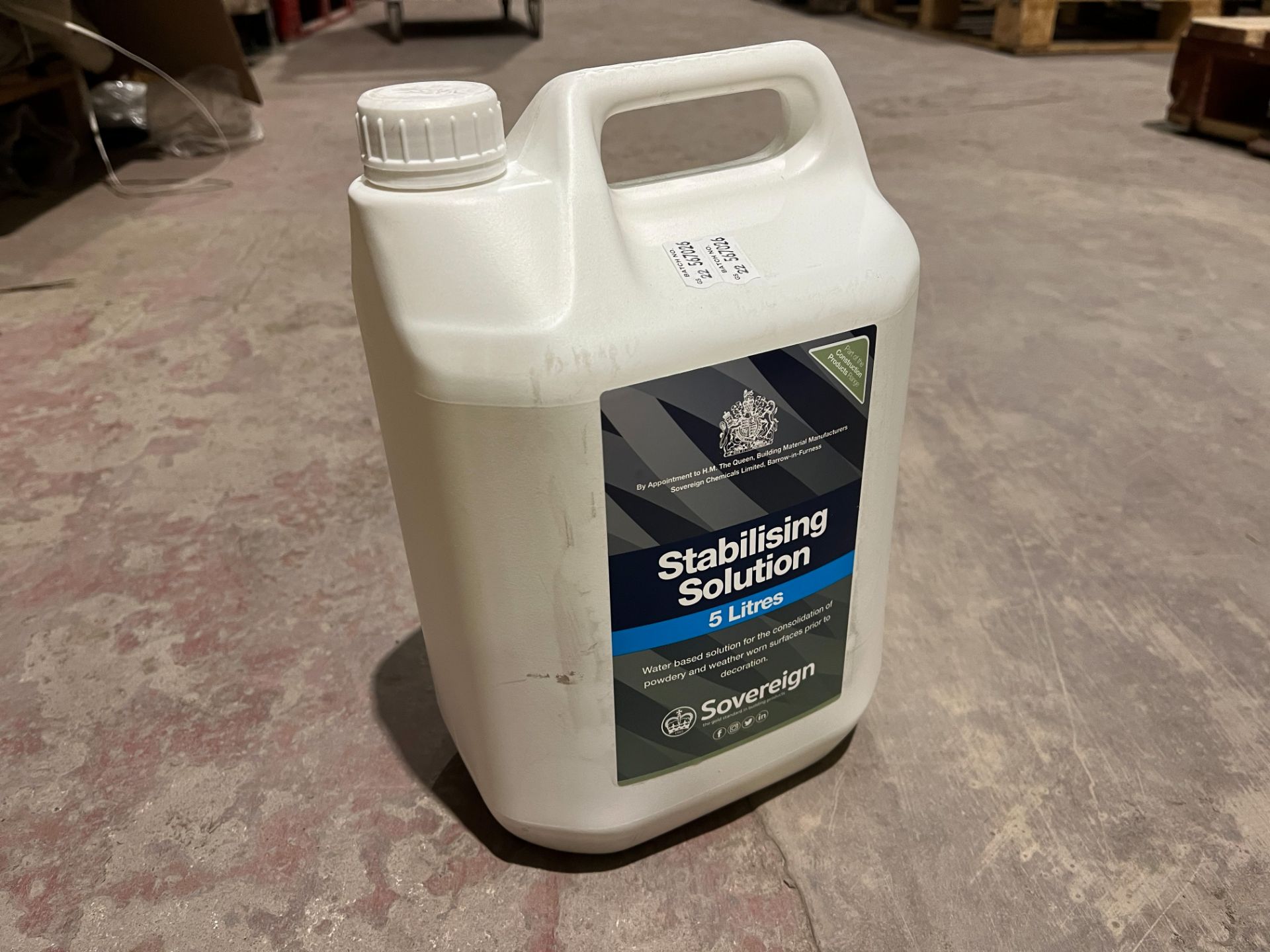 12 X BRAND NEW SOVEREIGN 5L STABILISING SOLUTION RRP £25 EACH R6-4