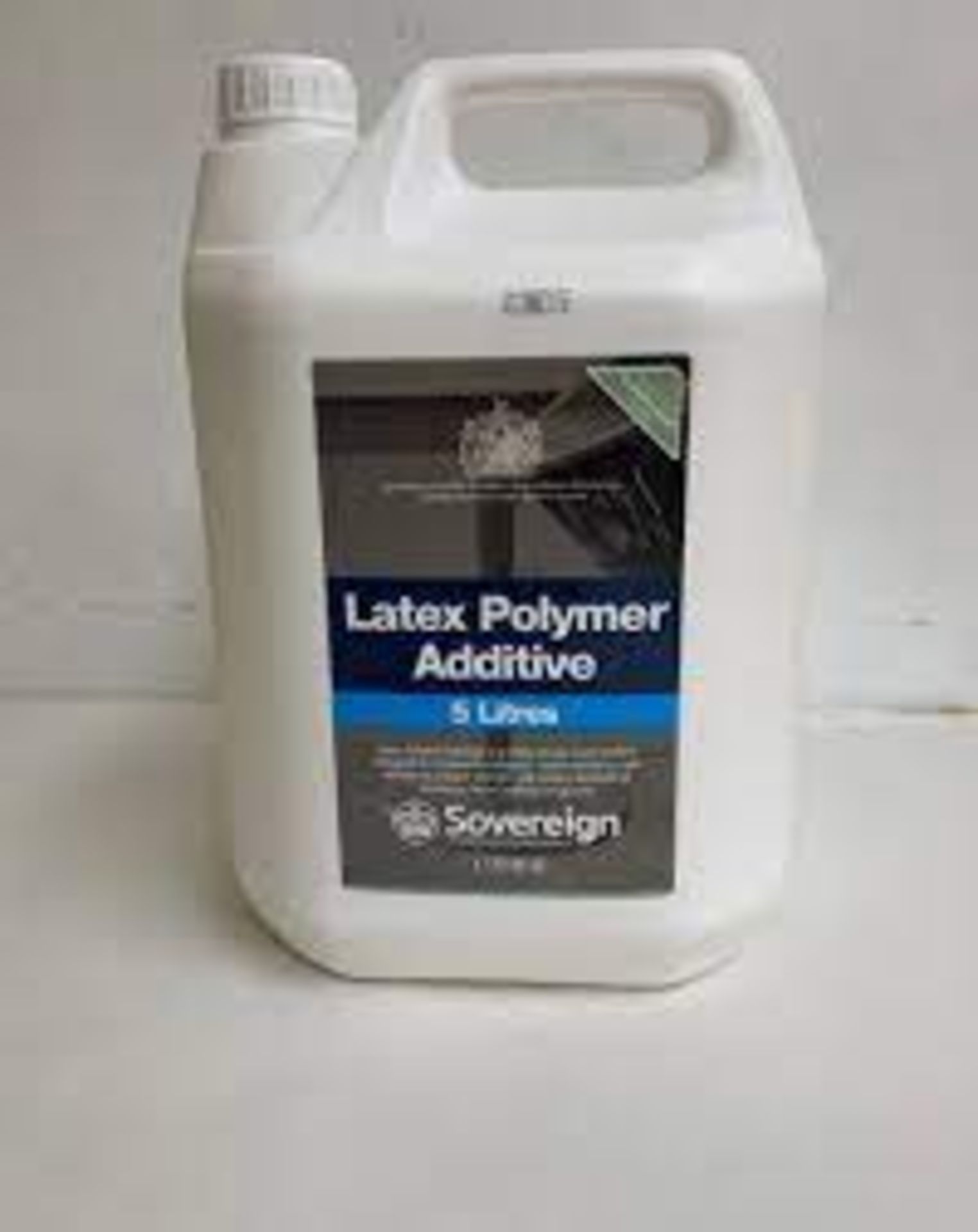 12 x NEW 5L TUBS OF SOVEREIGN LATEX POLYMER ADDITIVE. LATEX POLYMER ADDITIVE IS A READY TO USE