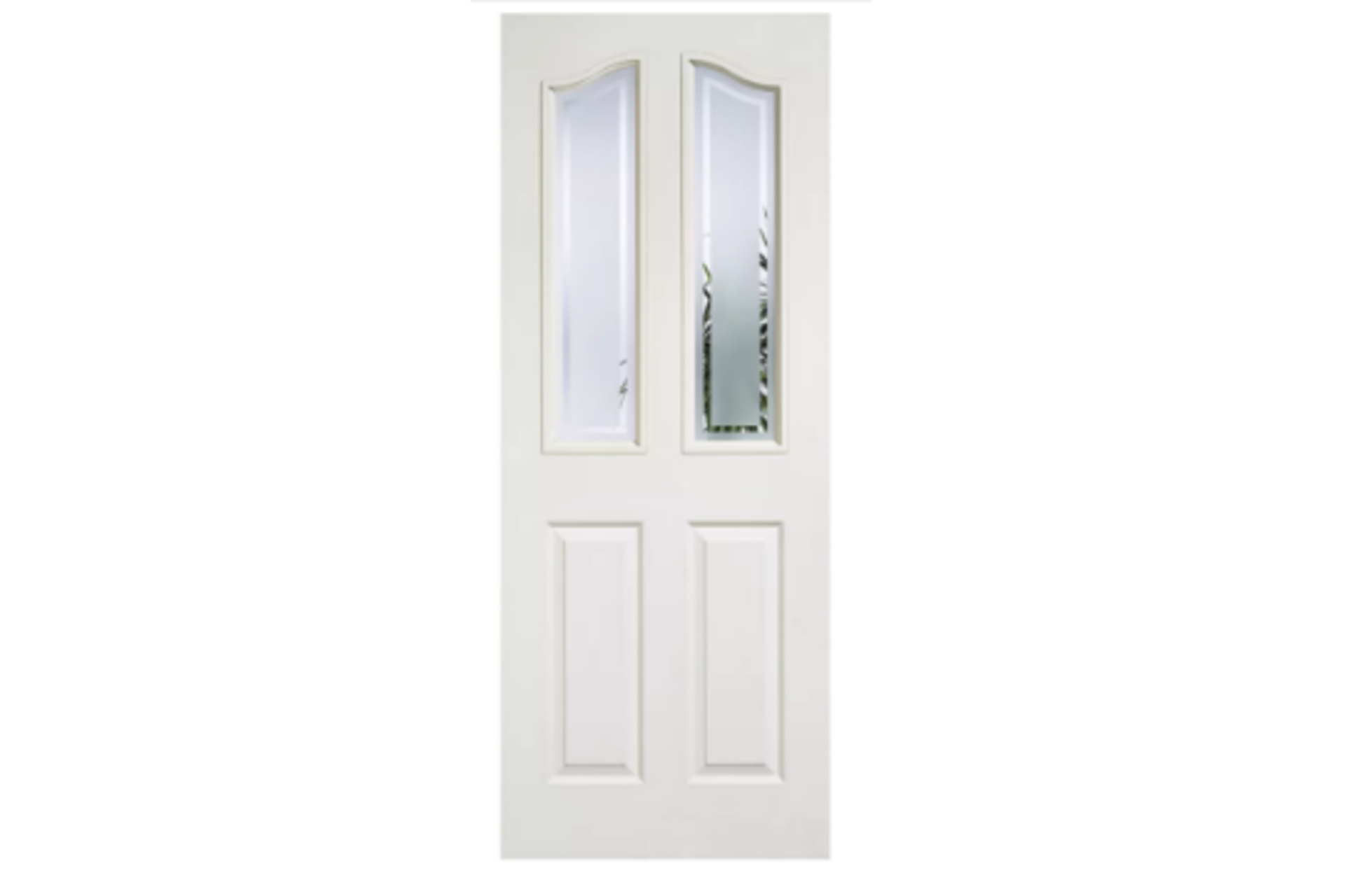 LPD Doors Mayfair 2L Glazed White Internal Door. - SR4.