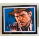 PETE HUMPHREYS INDIANA JONES HARRISON FORD ORIGINAL OIL PAINTING WITH A GALLERY PRICE OF £2150 41