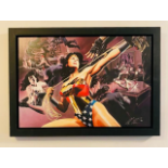 ALEX ROSS ORIGINAL SIGNED PRINT LIMITED EDITION WITH A GALLERY PRICE OF £795 37 X 31 INCHES