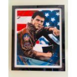 PETE HUMPHREYS TOM CRUISE TOP GUN ORIGINAL OIL PAINTING WITH A GALLERY PRICE OF £2150 41 X 33
