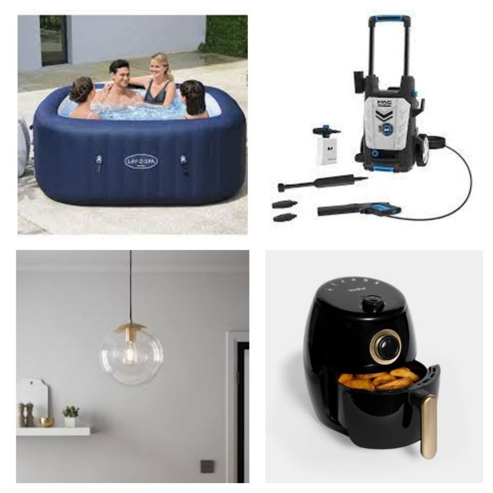 Lay-Z Spas, Ovens, Hobs, Lawnmowers, Pressure Washers, Table Saws, Showers, Nail Guns, Drills, Karchers, Saws, Safes, Shredders, Trimmers & More