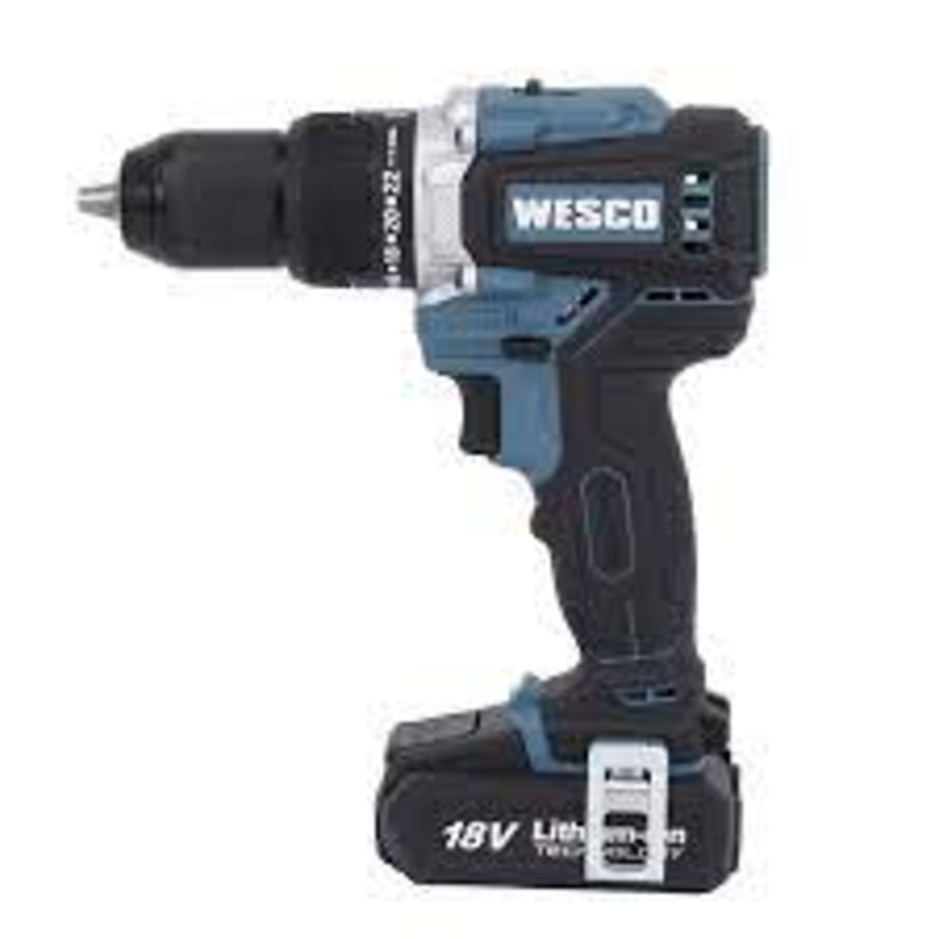 NEW BOXED WESCO Brushless Cordless Drill, WESCO 18V 2.0Ah Cordless Combi Drill with 13