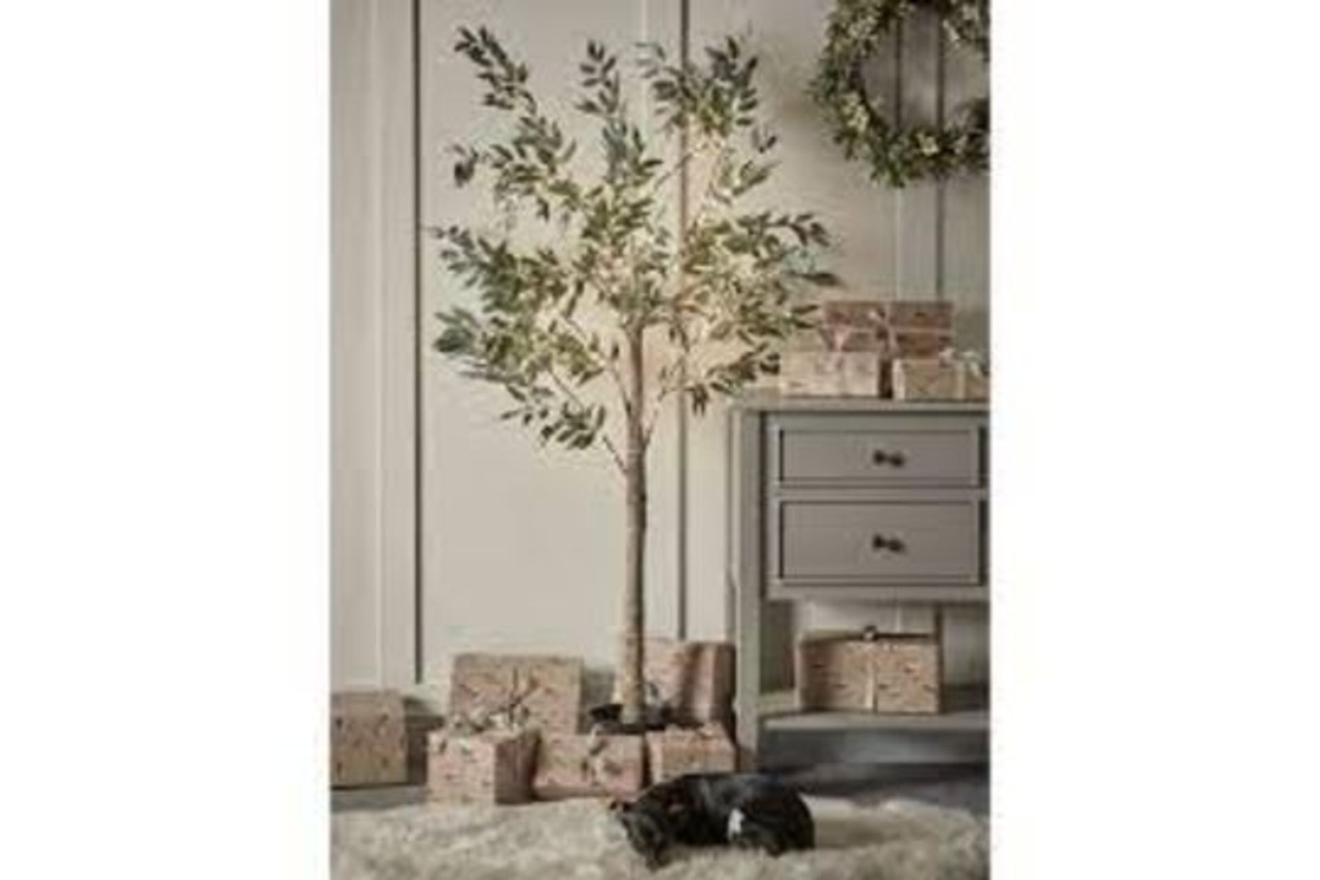 Cox & Cox Indoor Outdoor Light Up Faux Olive Tree - BI