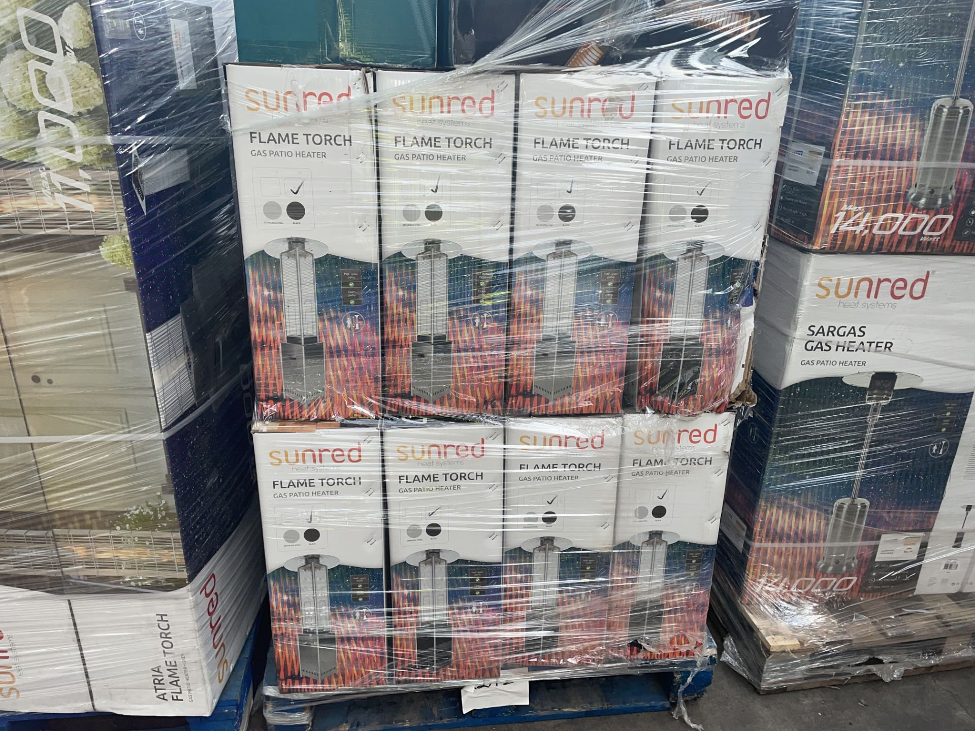 PALLET TO INCLUDE 8 X BRAND NEW SUNRED FLAMETORCH PATIO HEATER RRP £559. UPTO 12000 WATT, WITH - Image 2 of 4