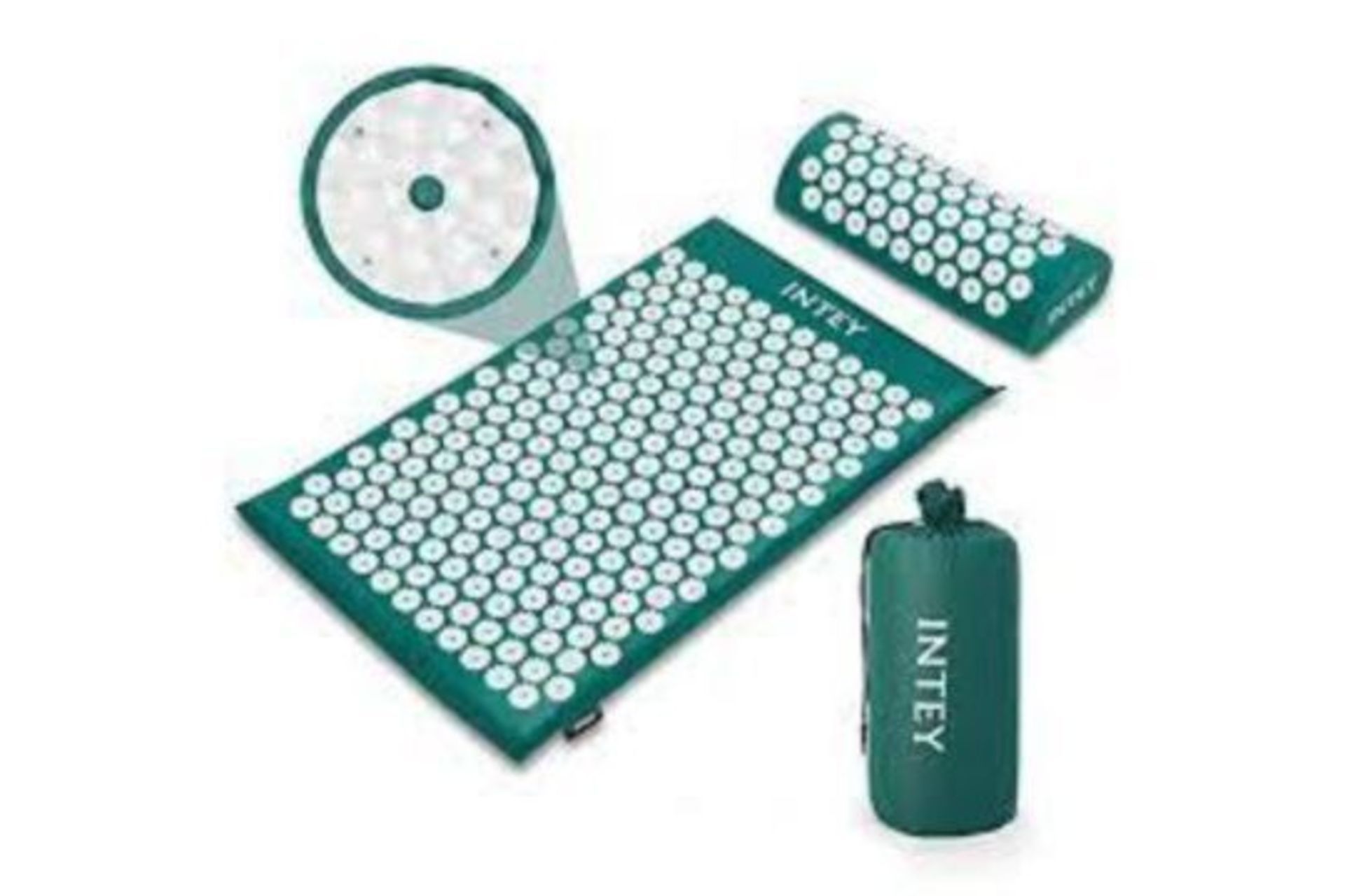 20 X BRAND NEW GREEN PROFESSIONAL ACUPUNCTURE PAD SETS WITH MAT AND PILLOW IN CARRY CASE RRP £30