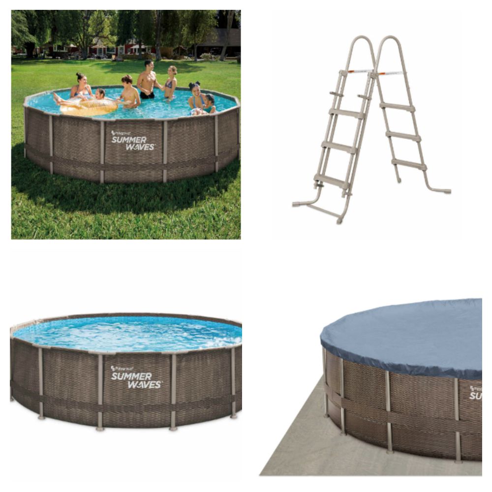 Luxury Summer 14 Foot Rattan Effect Swimming Pools - Collection & Delivery Available