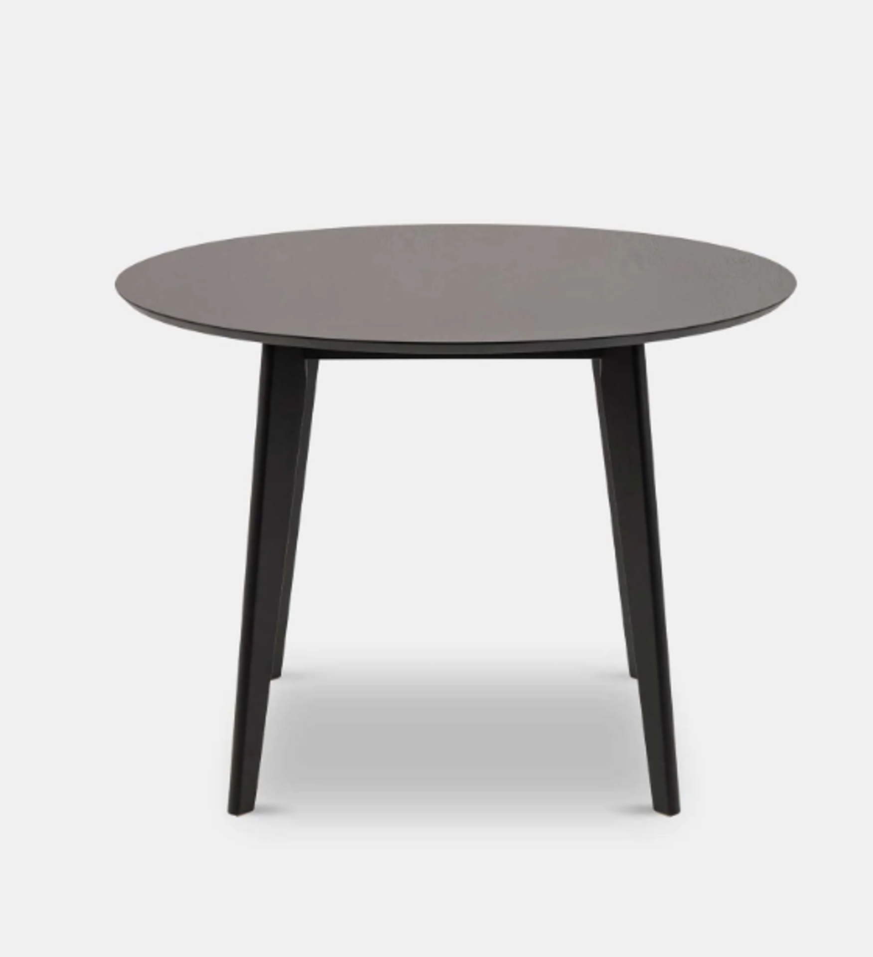 Saburo 4 Seat Round Dining Table, Black Stained Oak. RRP £289.00. Introducing the stunning Saburo