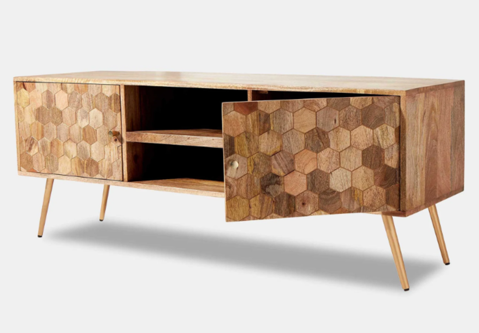 Isabella TV Unit. RRP £419.00. Introducing the stunning Isabella mid century TV stand, handcrafted - Image 2 of 2