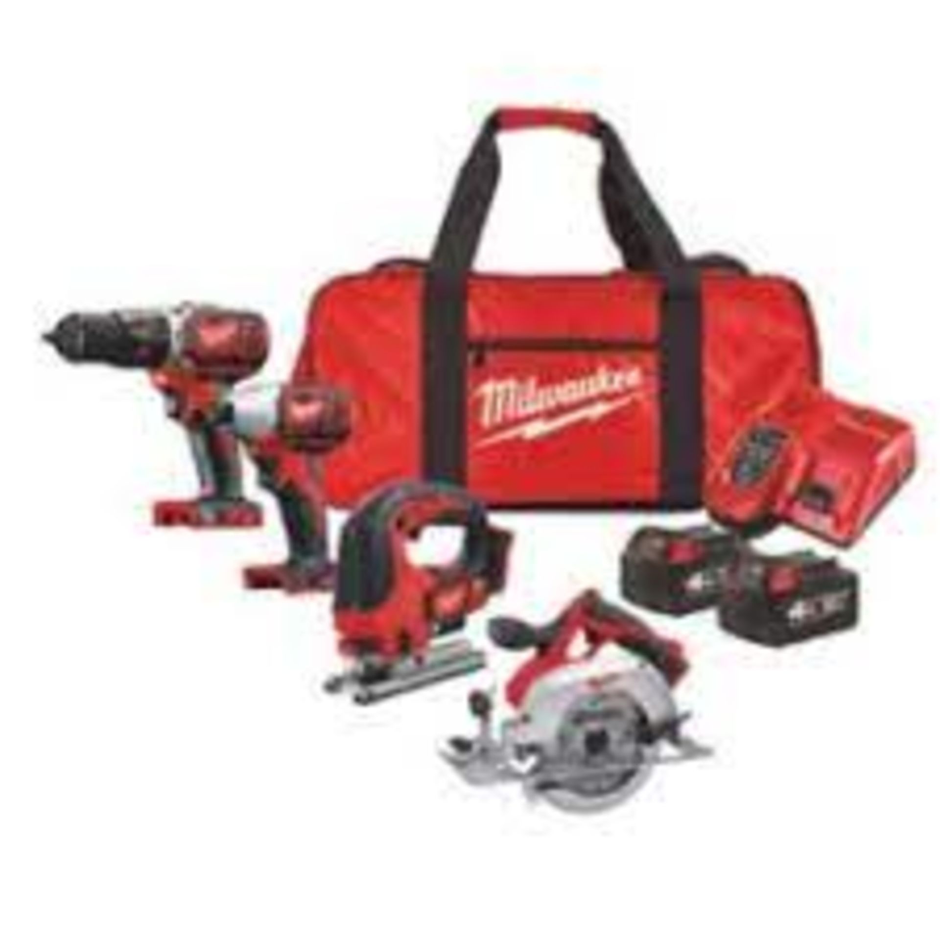 MILWAUKEE M18 BPP4C-402B 18V LI-ION REDLITHIUM CORDLESS 3 PIECE KIT with 2 x 4.0AH batteries and