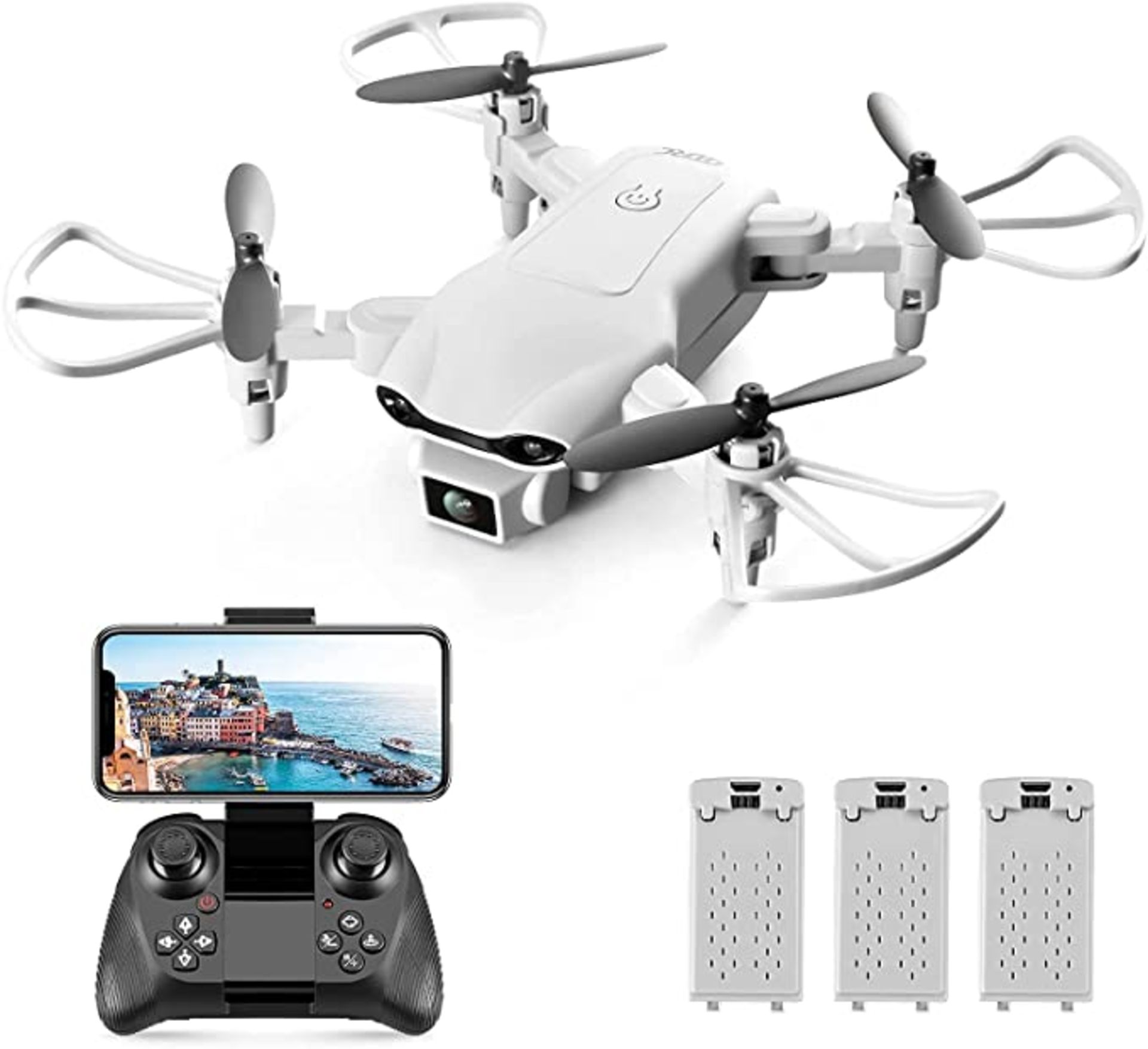 3 x 4DRC V9 Mini Drone for Kids with 720P HD FPV Camera, Foldable RC Quarcopter for Boys Girls