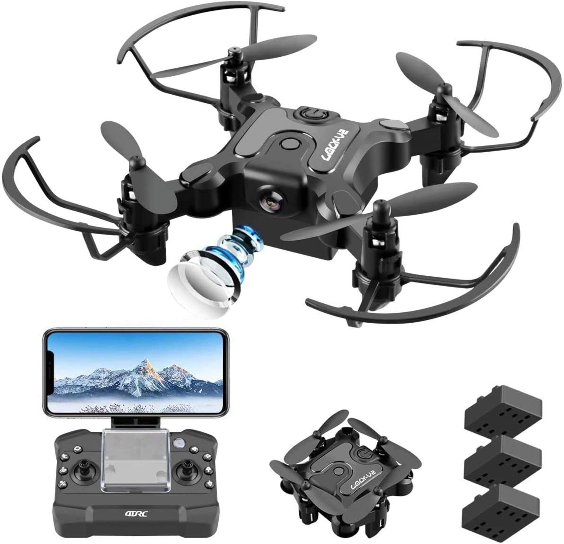 5 x 4DRC LOLY Mini Drone with 720p Camera for Kids and Adults, FPV Drone Beginners RC Foldable