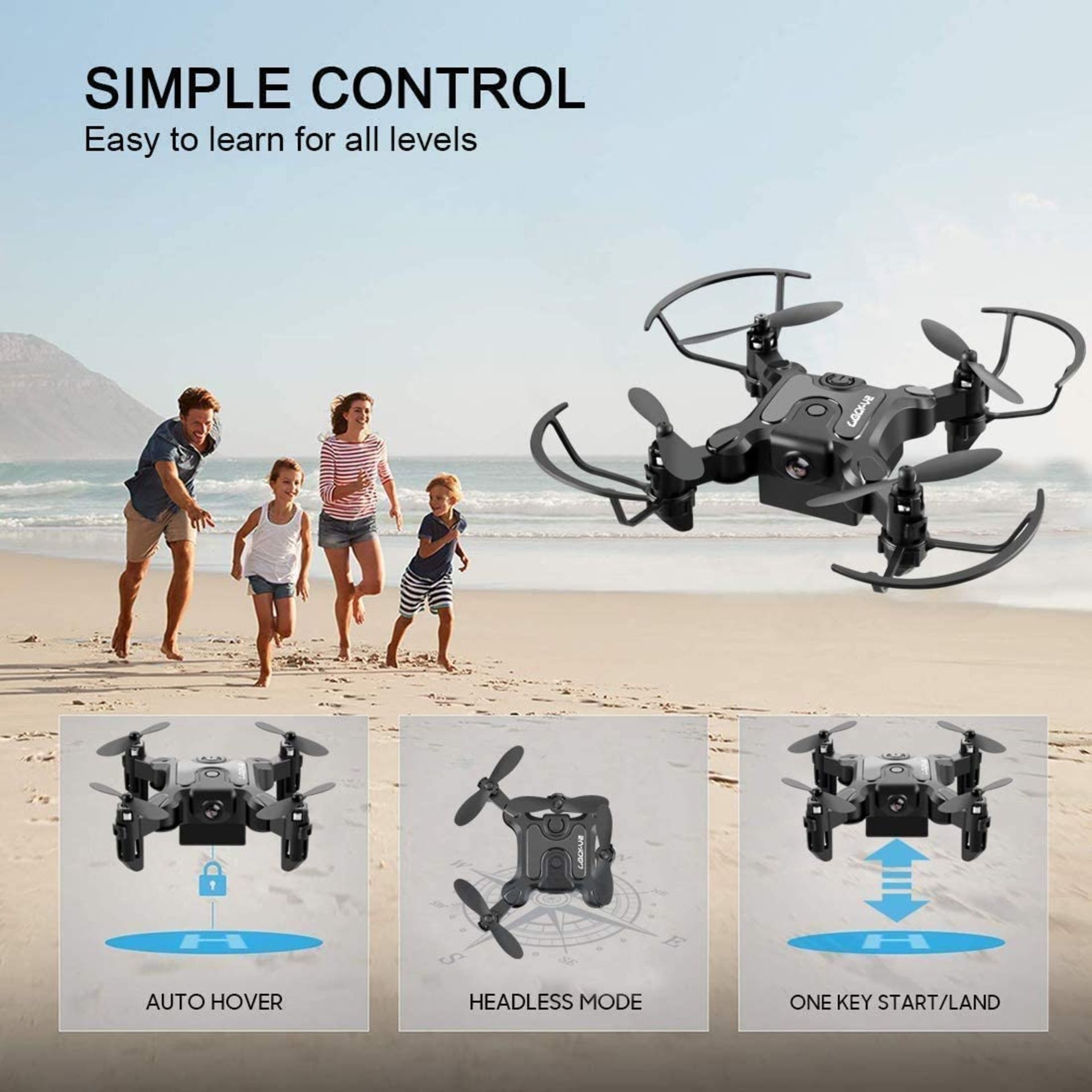 5 x 4DRC LOLY Mini Drone with 720p Camera for Kids and Adults, FPV Drone Beginners RC Foldable - Image 3 of 3