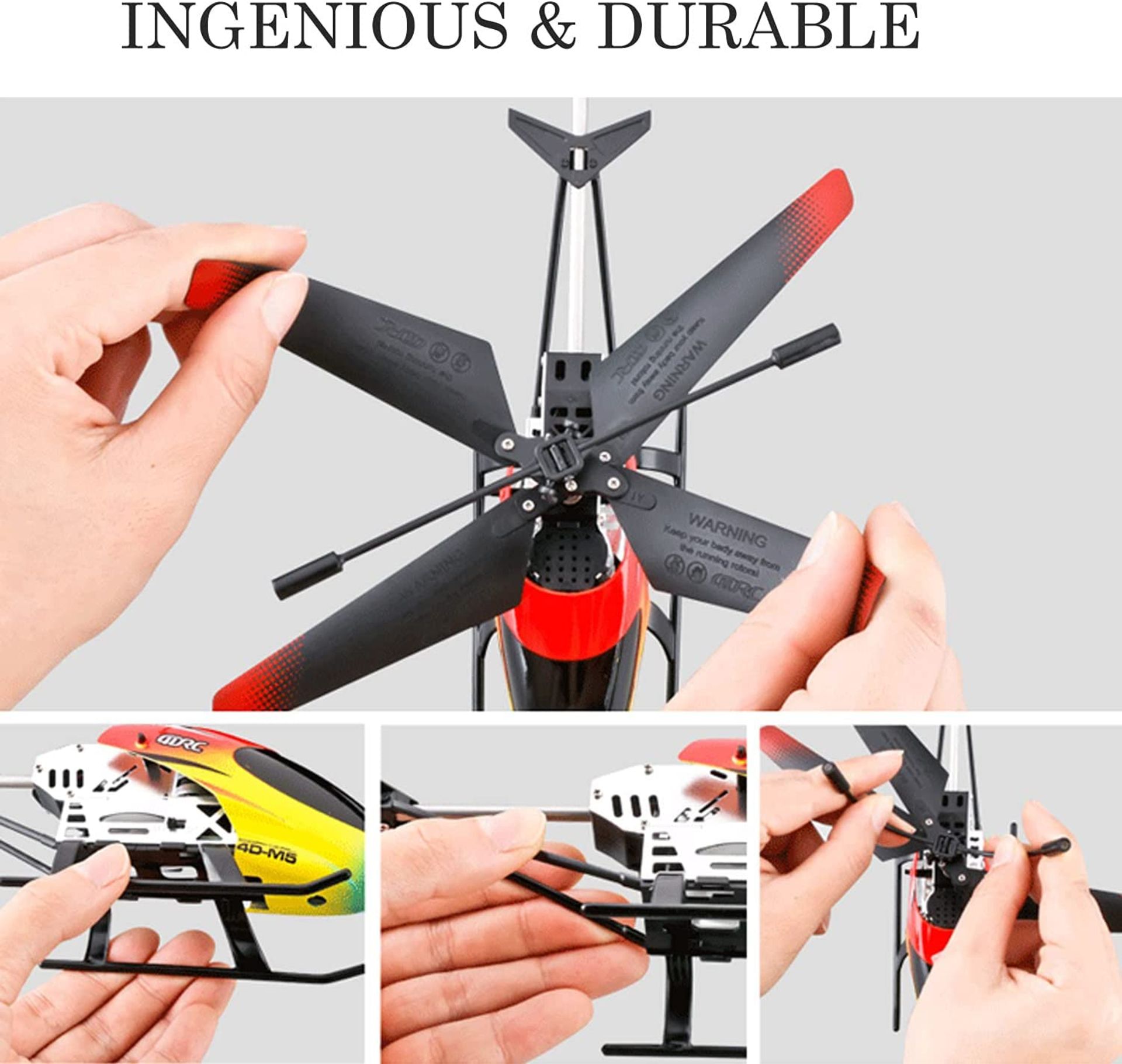 2 x 4DRC M5 Remote Control Helicopter Altitude Hold RC Helicopters with Gyro for Adult Kid - Image 2 of 2