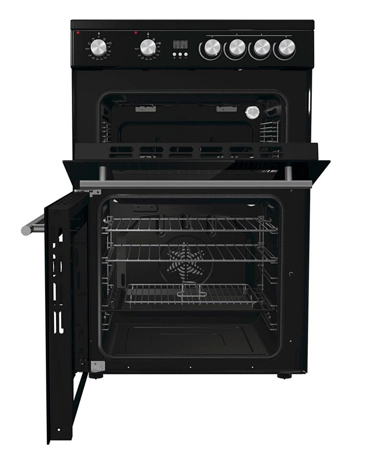 Hisense HDE3211BBUK Freestanding Electric Cooker - Black. RRP £749.99. 2 cavities including a main - Image 2 of 2