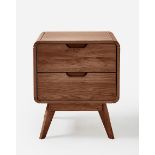 Oslo 2 Drawer Bedside Table. RRP £133.00. With its beautifully curved retro edges and handleless