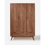 Oslo 3 Door 2 Drawer Wardrobe. RRP £599.00. With its beautifully curved retro edges and handless