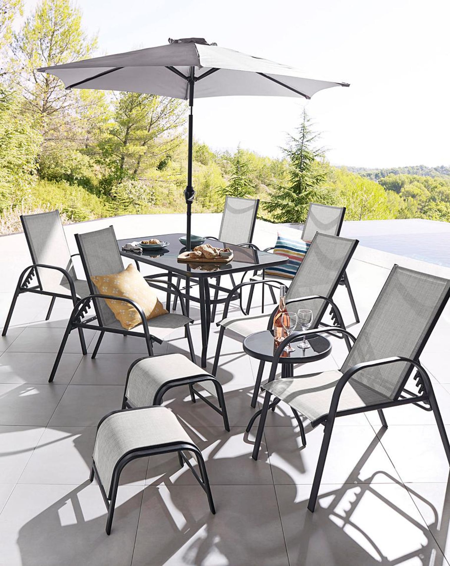 Malaga 11 Piece Dining & Lounge Set. RRP £1,499.00. This Malaga lounge set is the ultimate summer