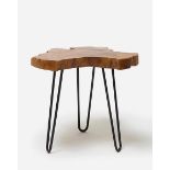 Wood Slice Teak Side Table. - RRP £169.00. With its natural and rustic look, this is the perfect