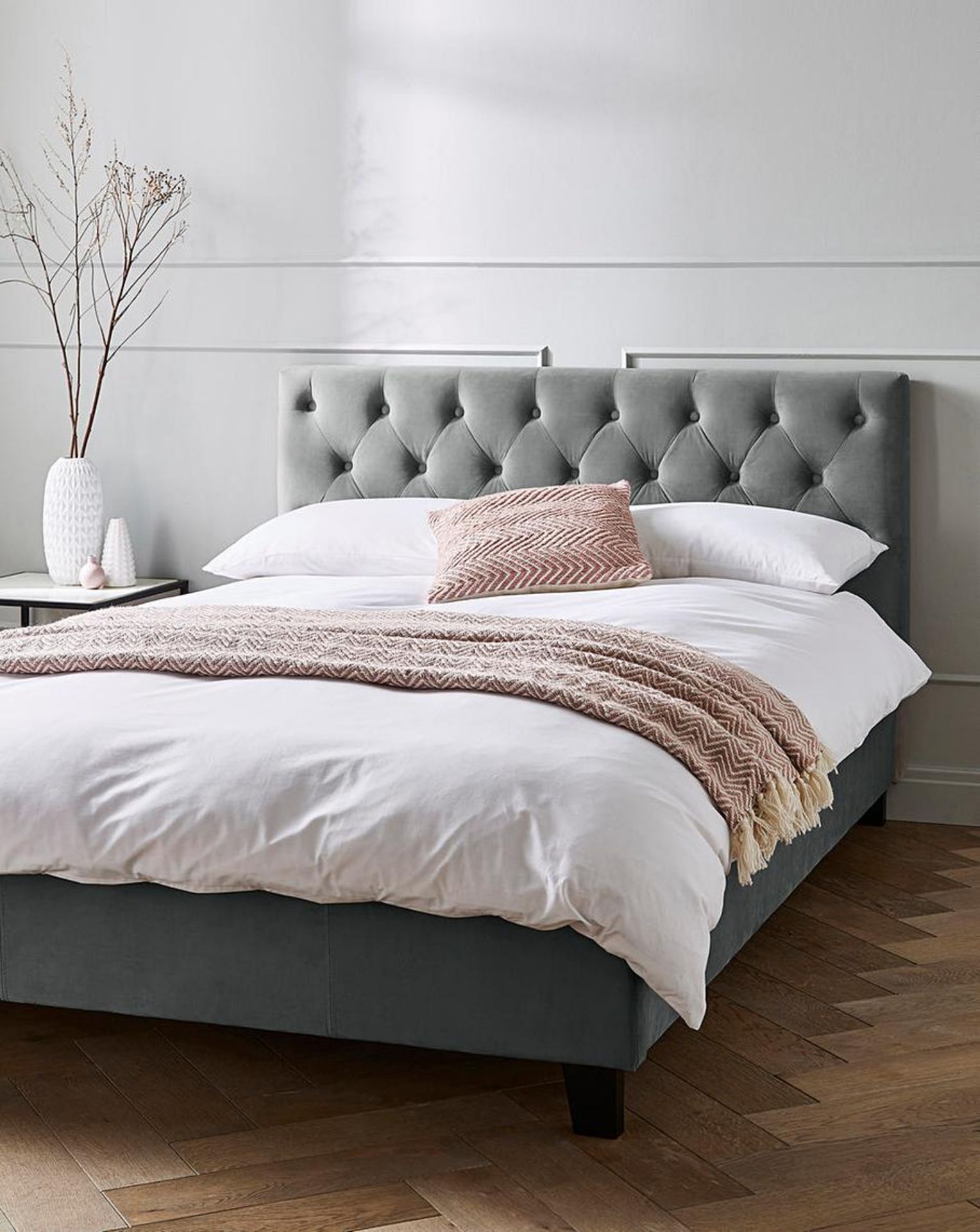 Double Freya Velvet Bed Frame. RRP £545.00. The Freya Velvet Bed Frame has been designed to make a