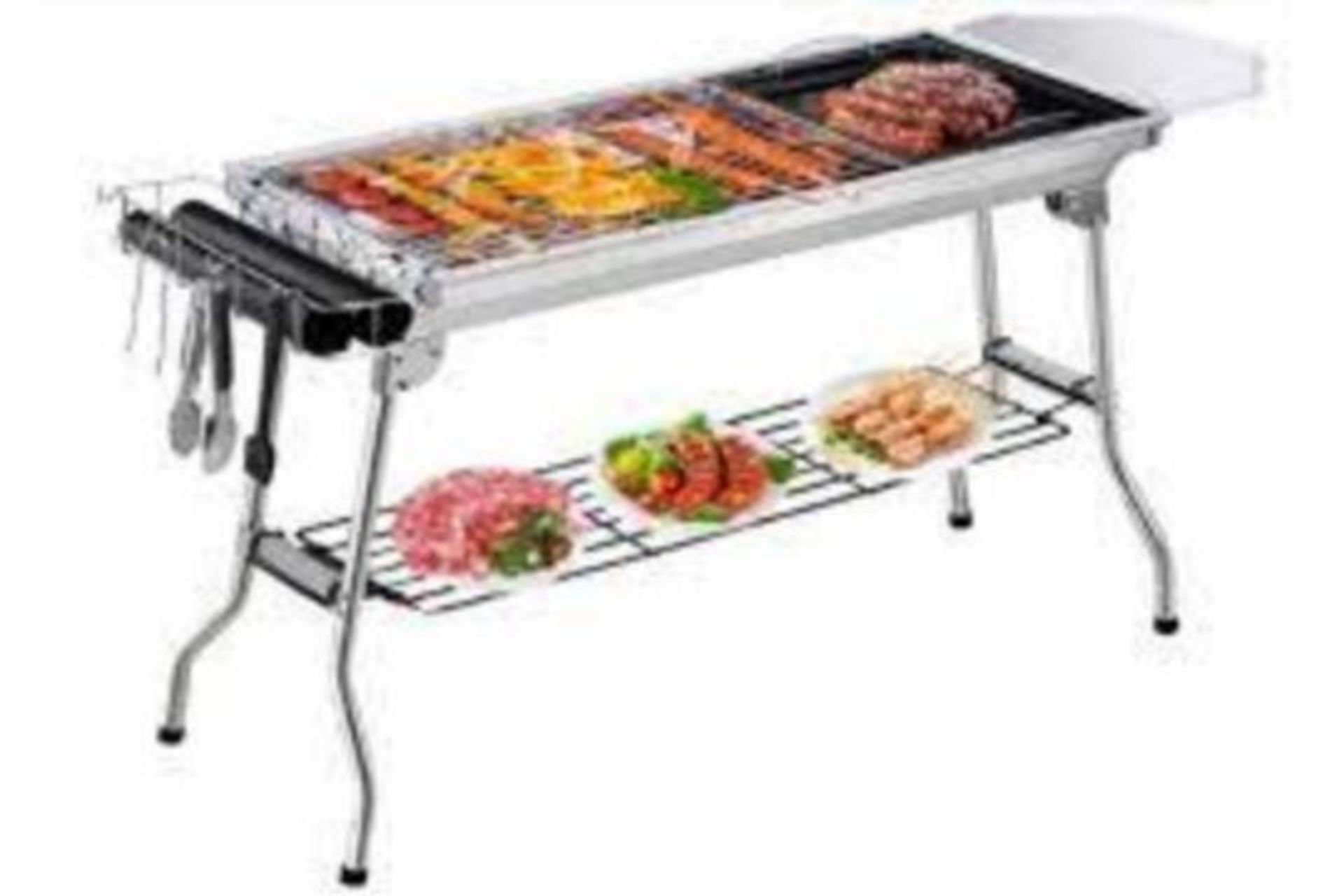 TRADE LOT 8 X BRAND NEW LARGE BBQ GRILL WITH UNDER STORAGE SHELF RRP £220