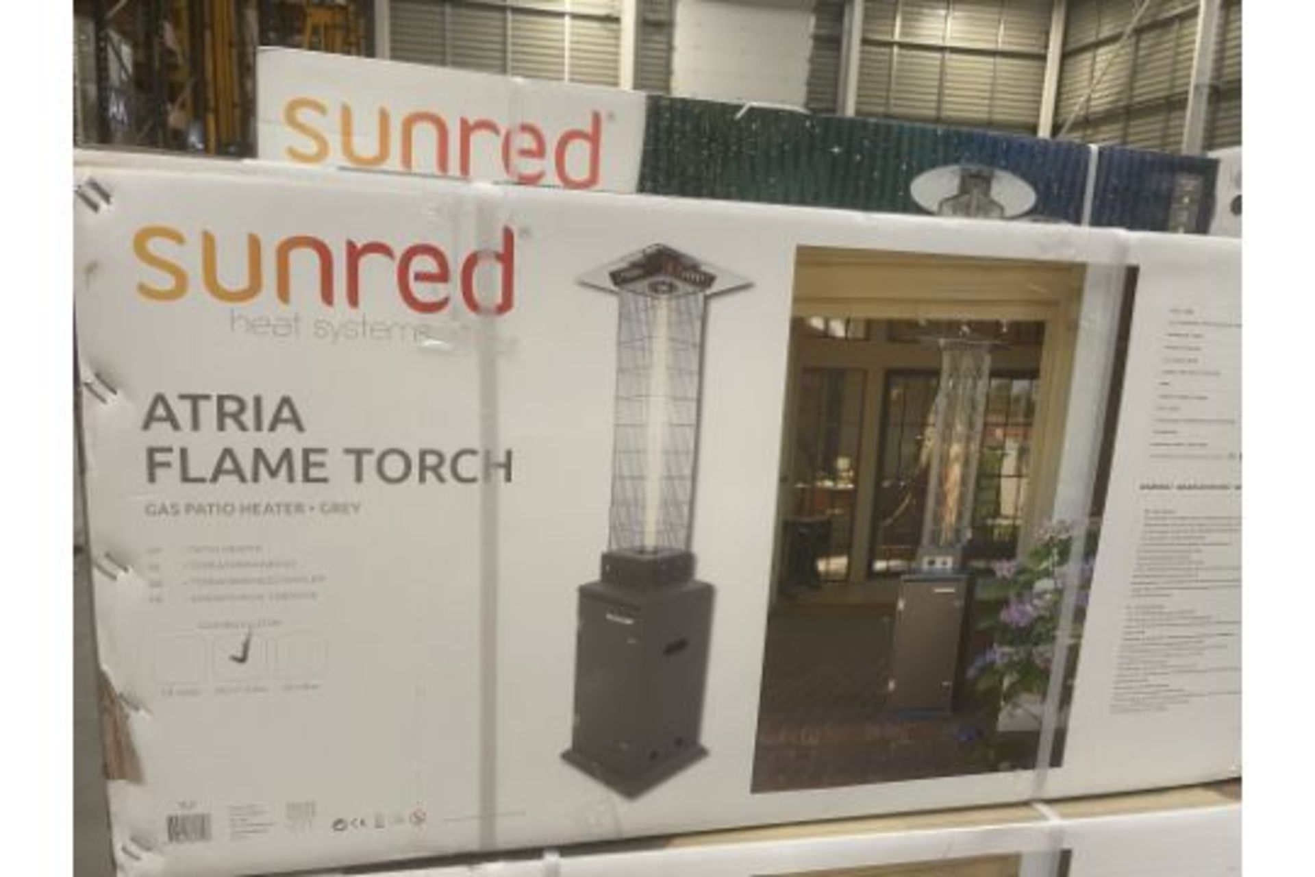 Trade Lot 4 x Brand New The Sunred Atria Flame Torch Gas Heater Grey RRP £499 is a high quality - Image 2 of 2