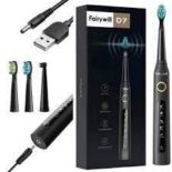 BRAND NEW BOXED FAIRYWELL D7 VALUEPACK SONIC ELECTRIC TOOTHBRUSH SET. SMART TIMER, 5 OPTIONAL