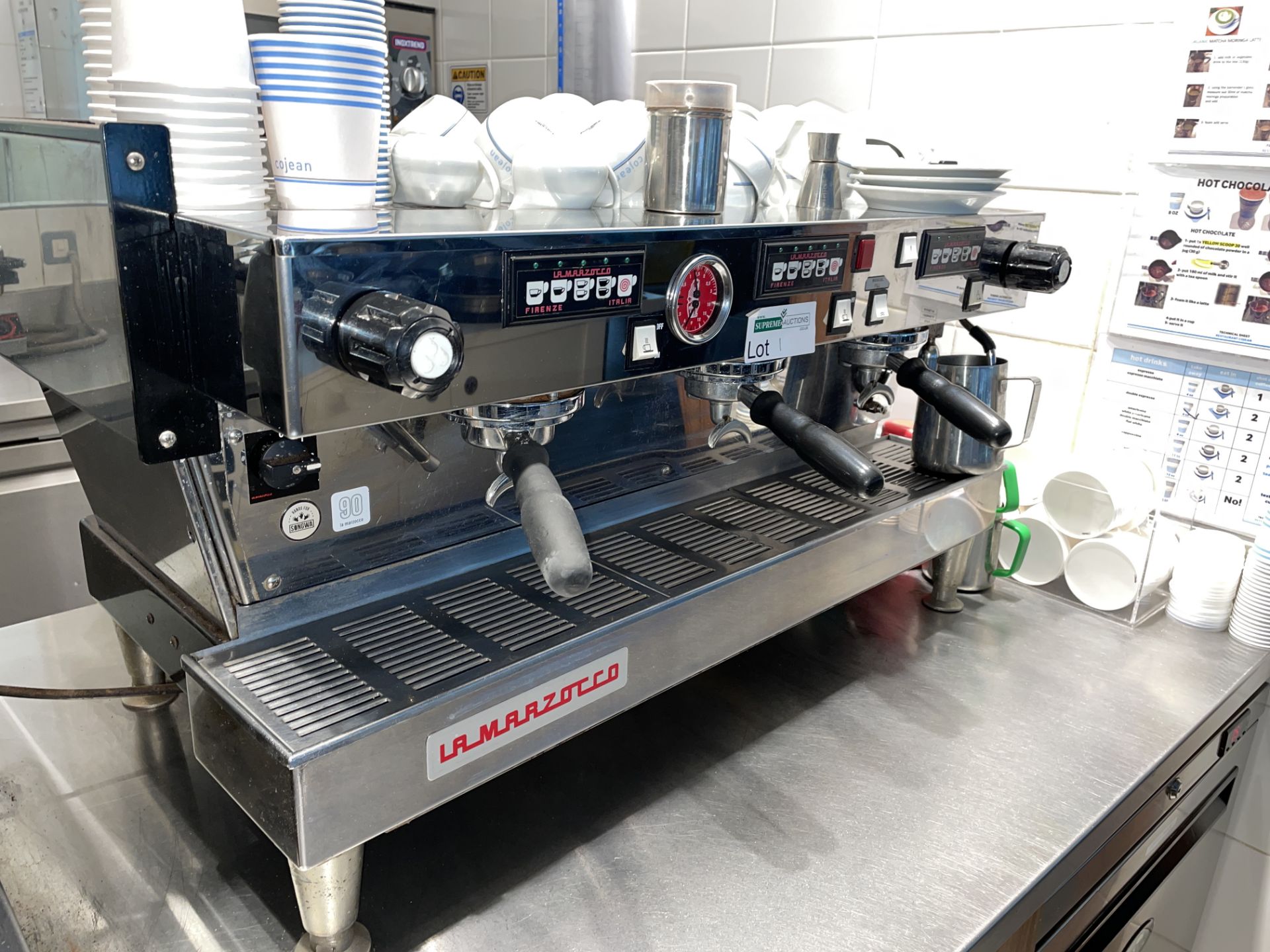 LA MARZOCCO LINEA 3AV COMMERCIAL COFFEE MACHINE - Image 2 of 2