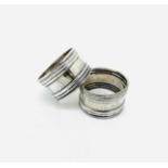 SILVER HALLMARKED PAIR OF NAPKIN RINGS, HALLMARKED BIRMINGHAM 1920