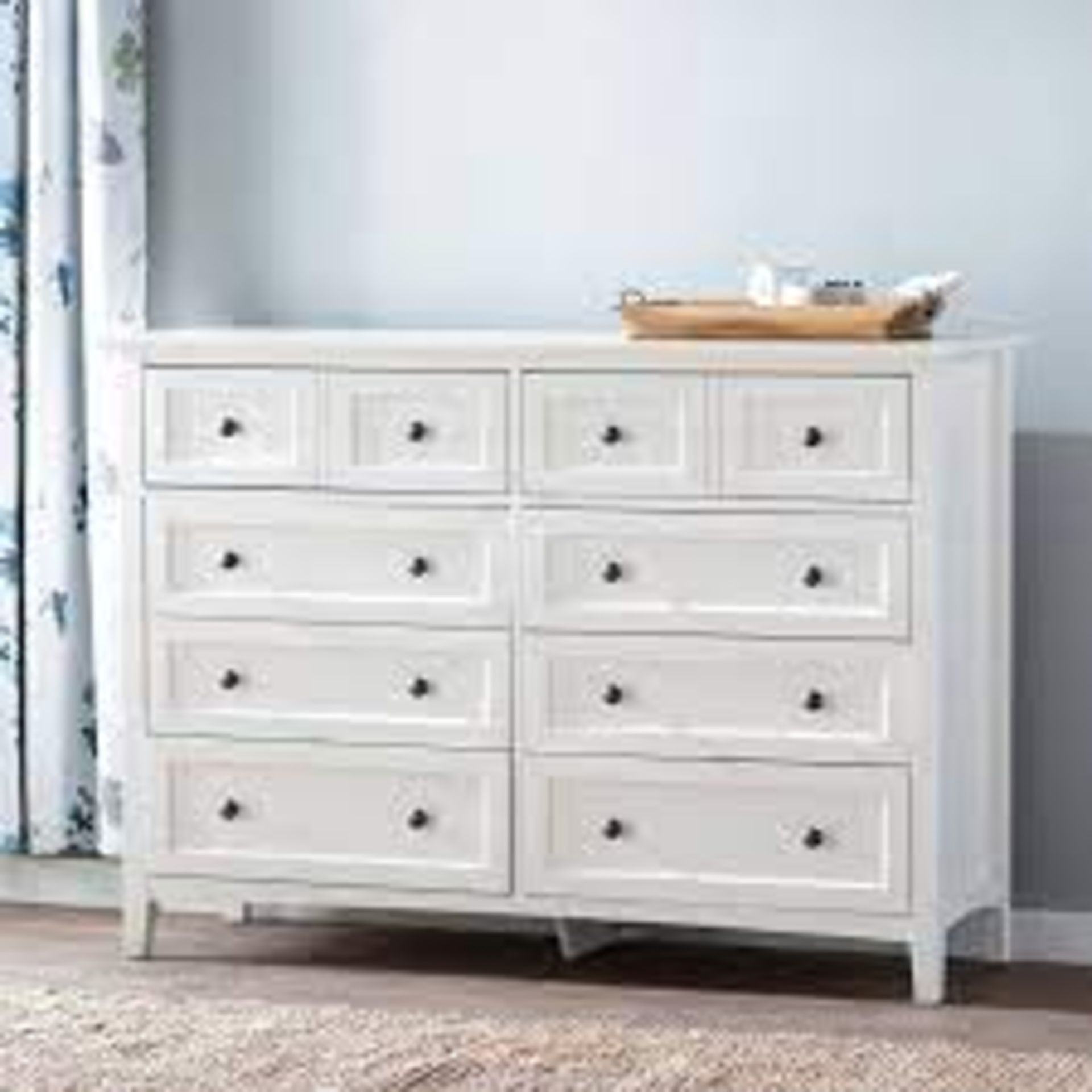 Zeppelin 8 Drawer 152" W Double Dresser. RRP £609.99. - SR4. Its raised moulded details add a dash