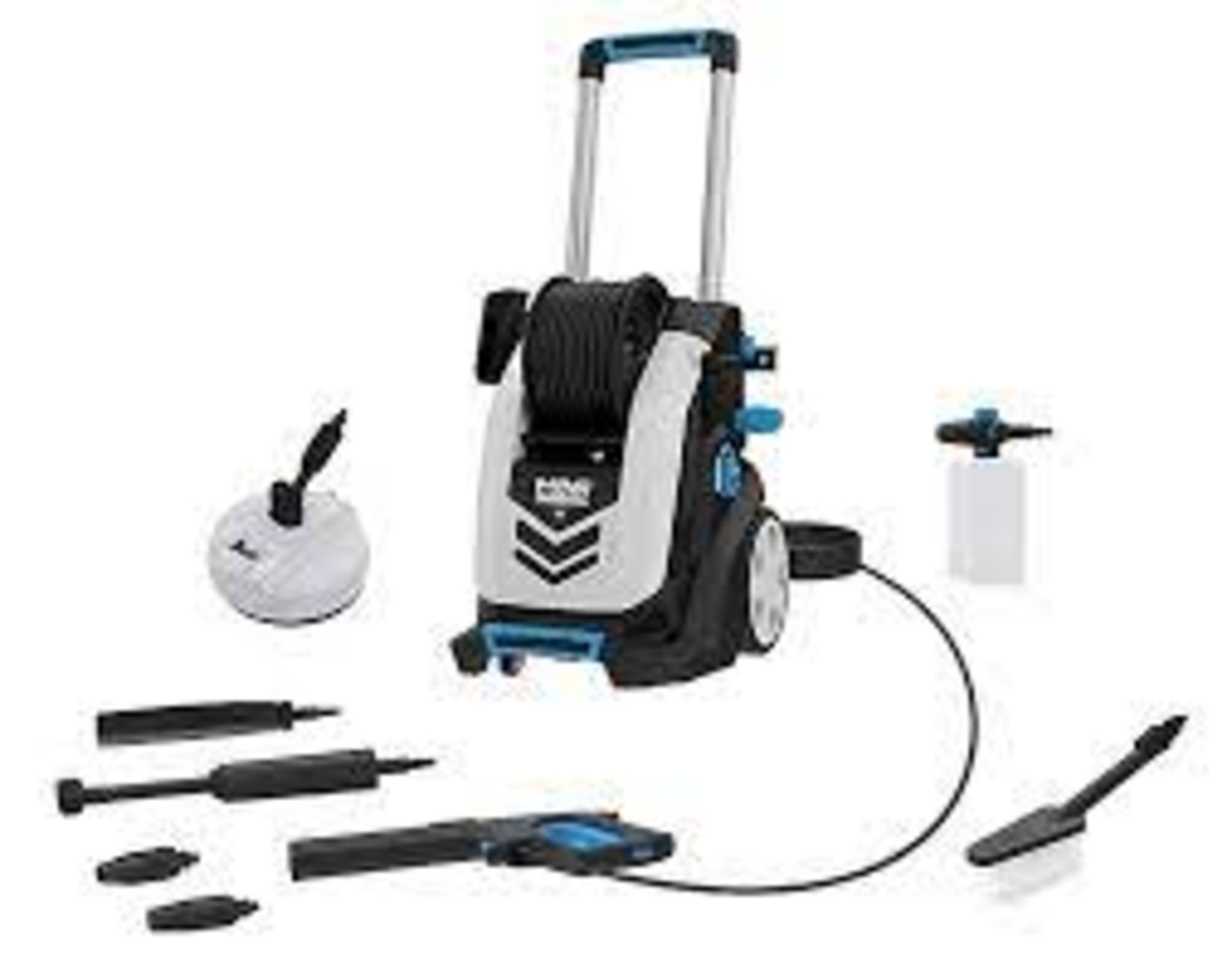 Mac Allister Corded Pressure washer 2.2kW MPWP2200. - RRP £189.00. - BI. DSS (Dual Speed System)