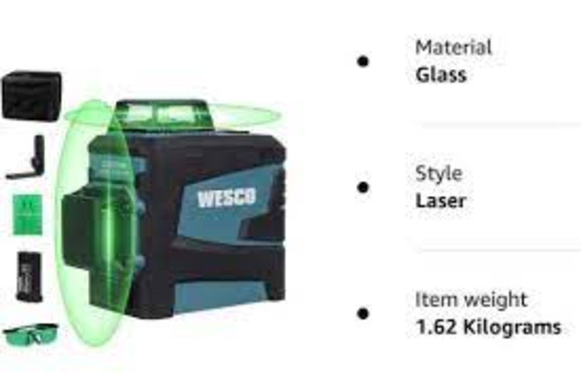 TRADE LOT 8 x New & Boxed WESCO 3D Cross Line Laser Level, 65ft Green Laser Tool, Manual and