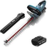 NEW BOXED WESCO Cordless Hedge Trimmer ; Hedge Cutter with 18V Lithium-Ion Battery, 510 mm Blade