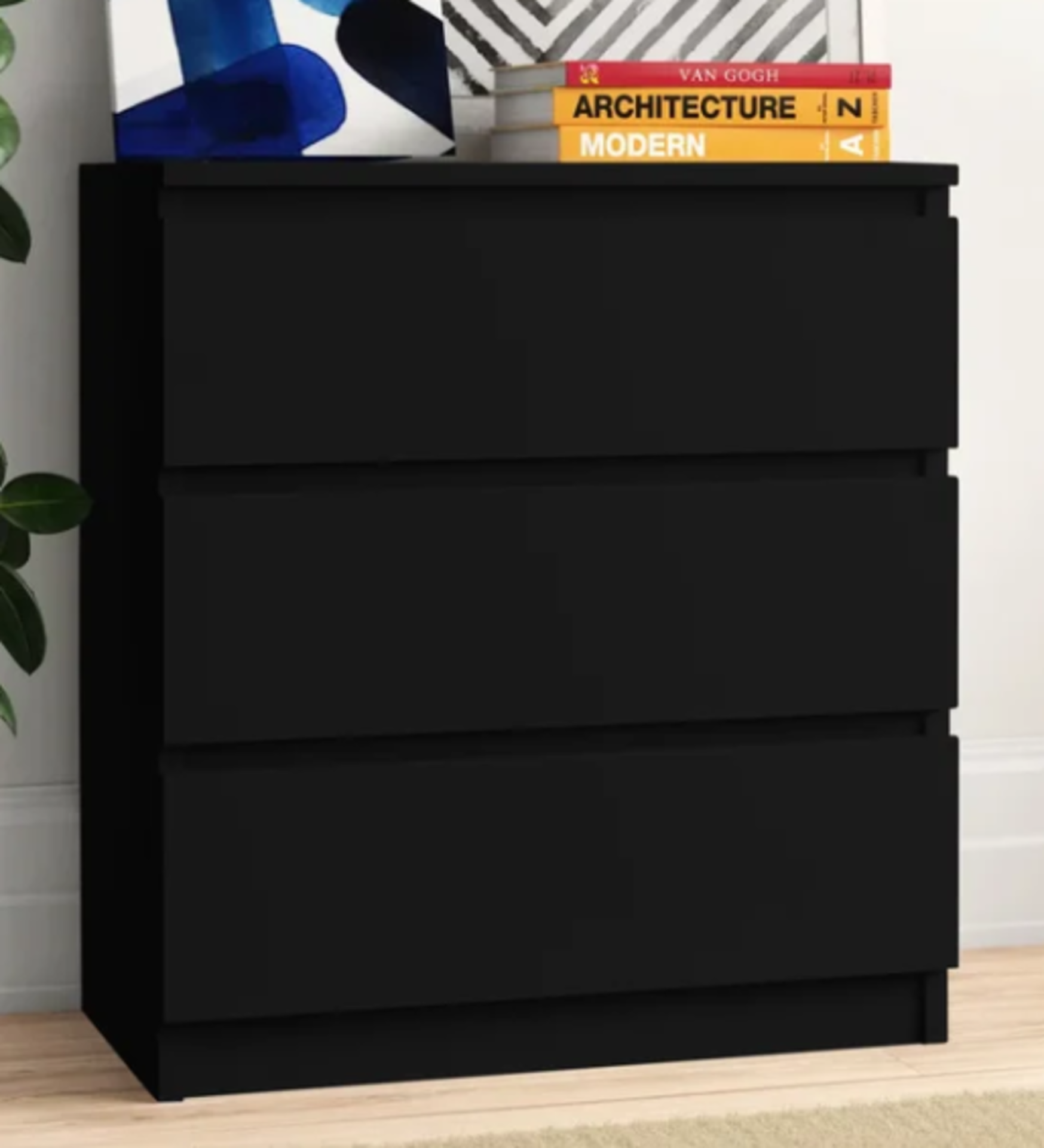 Traynor 3 - Drawer Chest of Drawers. - SR4. This modern freestanding chest of drawers is a stylish