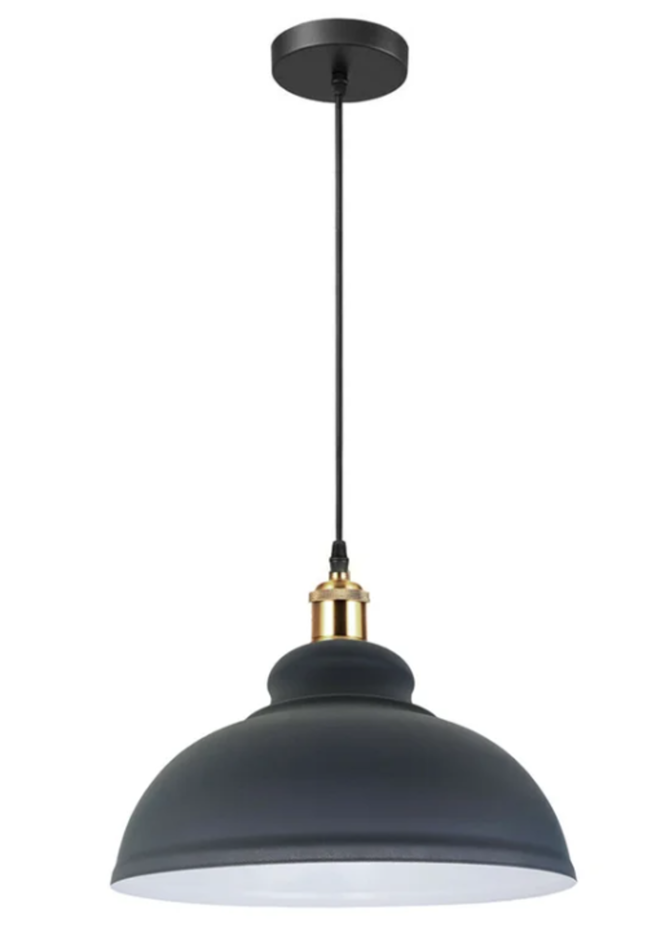 Borough Wharf Binns 1 - Light Dome Pendant. - SR4. This simple, sleek dome pendant has a painting