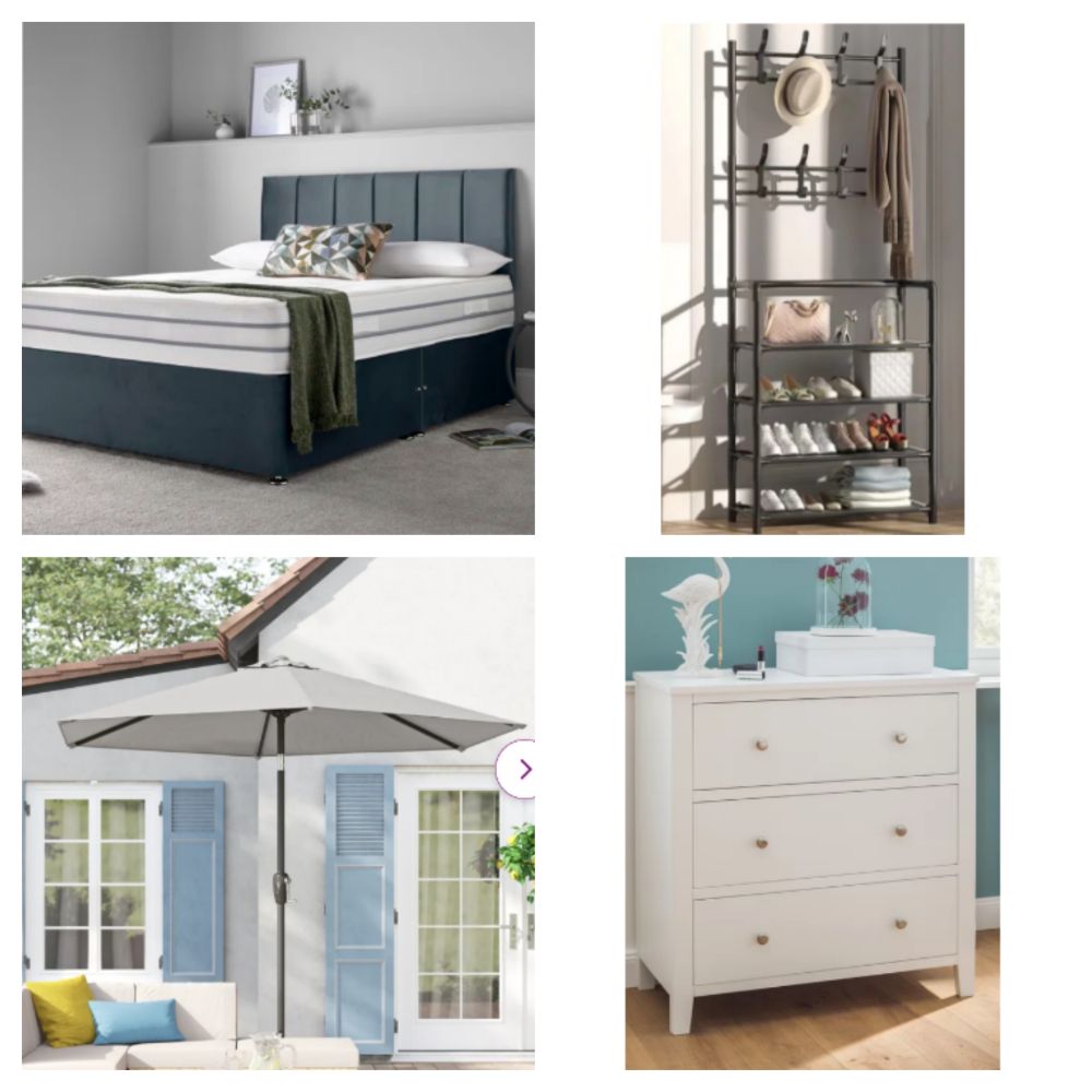 Divan Bed Sets, Bed Frames, Sideboards, Dining Tables, Coffee Tables, Appliances, Lighting, Gazebos, Cabinets & More from Wayfair & Made.com!