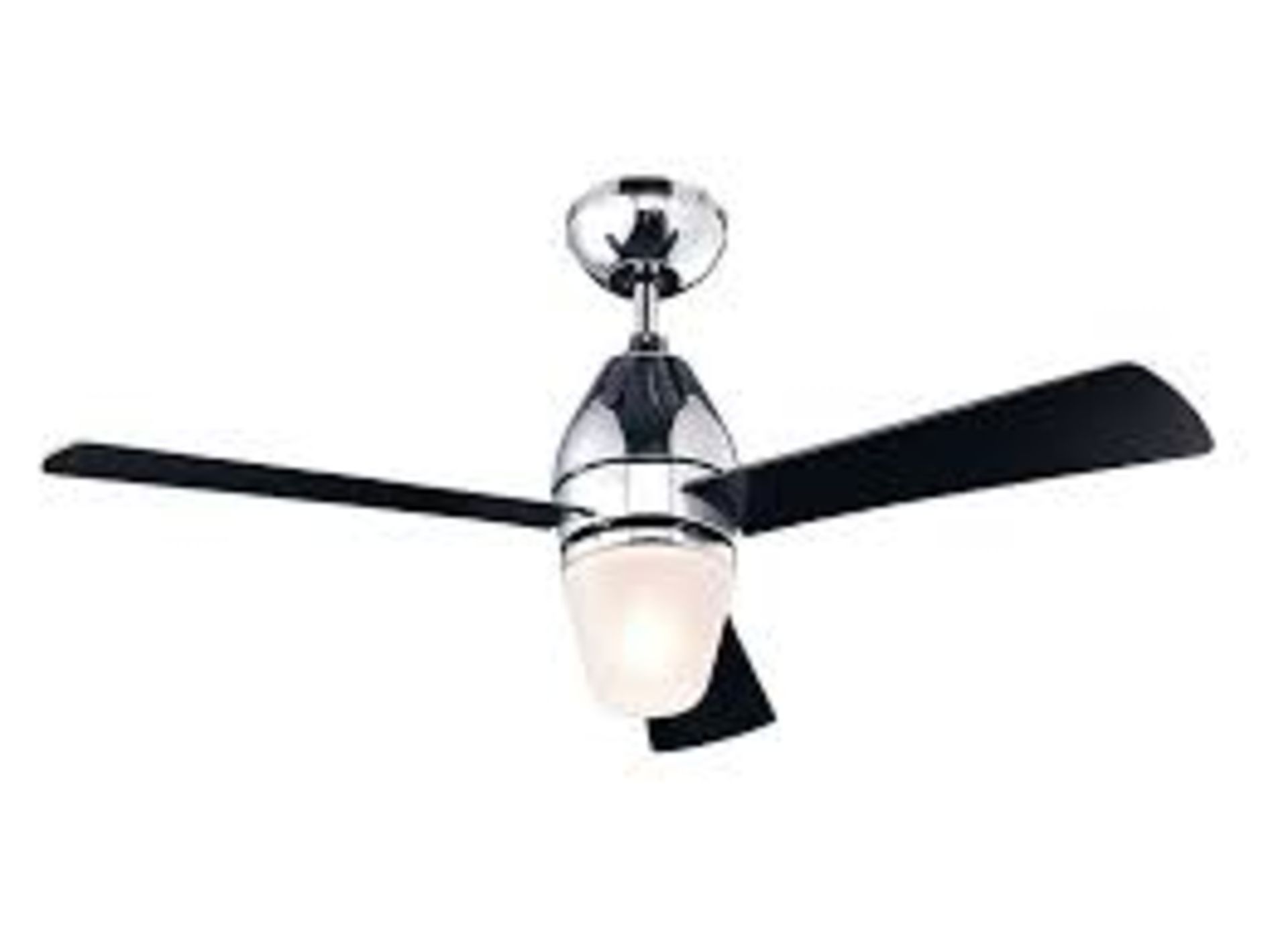 Colours Shek Modern Chrome effect Ceiling fan light. - R10BW. This ceiling fan will provide a