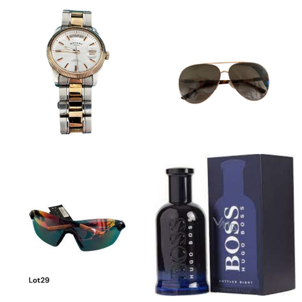 LOST LUGGAGE AND LOST PROPERTY FROM PRIVATE JET CHARTER INCLUDING IN FLIGHT SHOPPING SURPLUS SUNGLASSES, WATCHES AND MORE