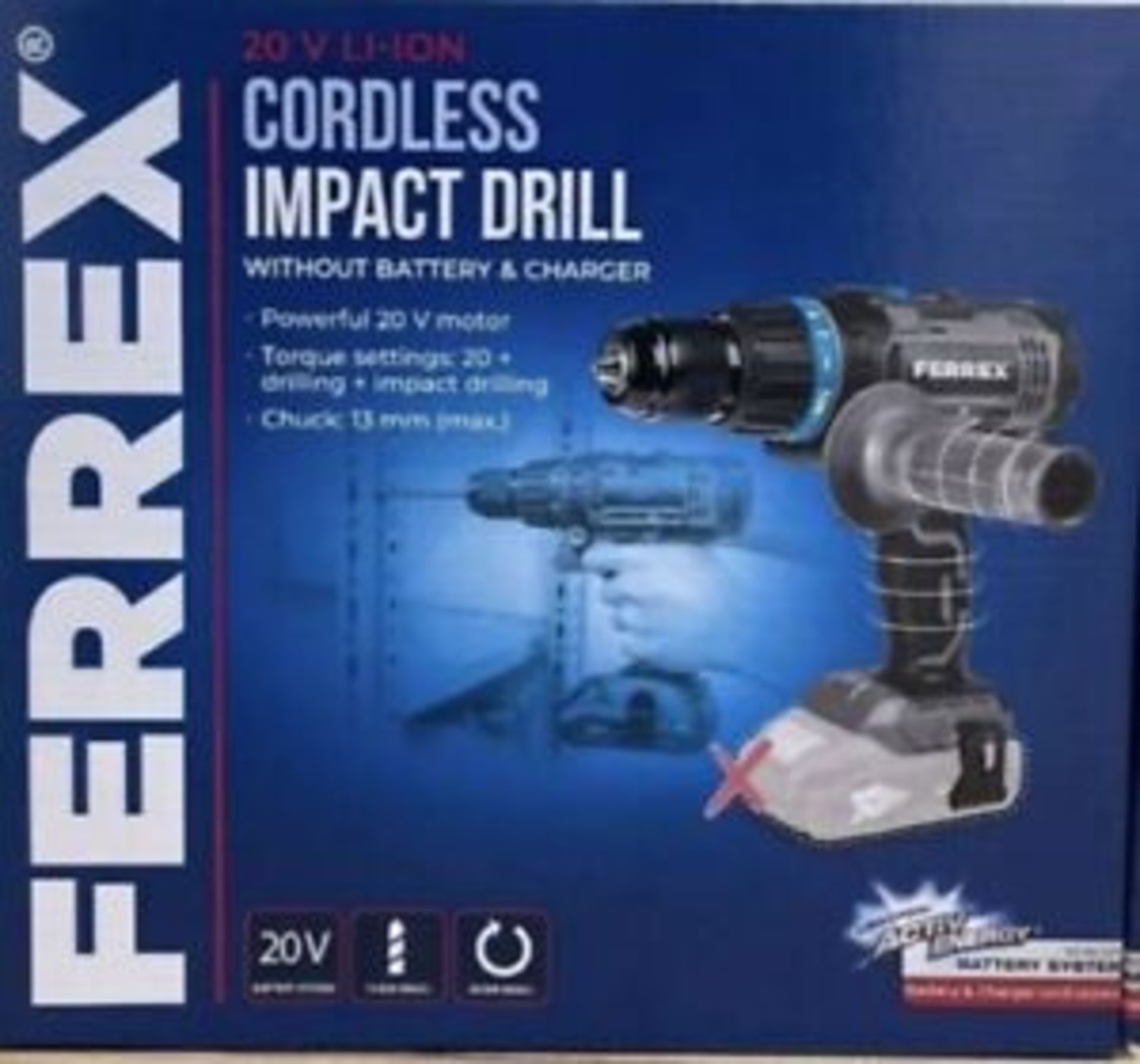 BRAND NEW FERREX 20V LI-ION CORDLESS IMPACT DRILLS R11