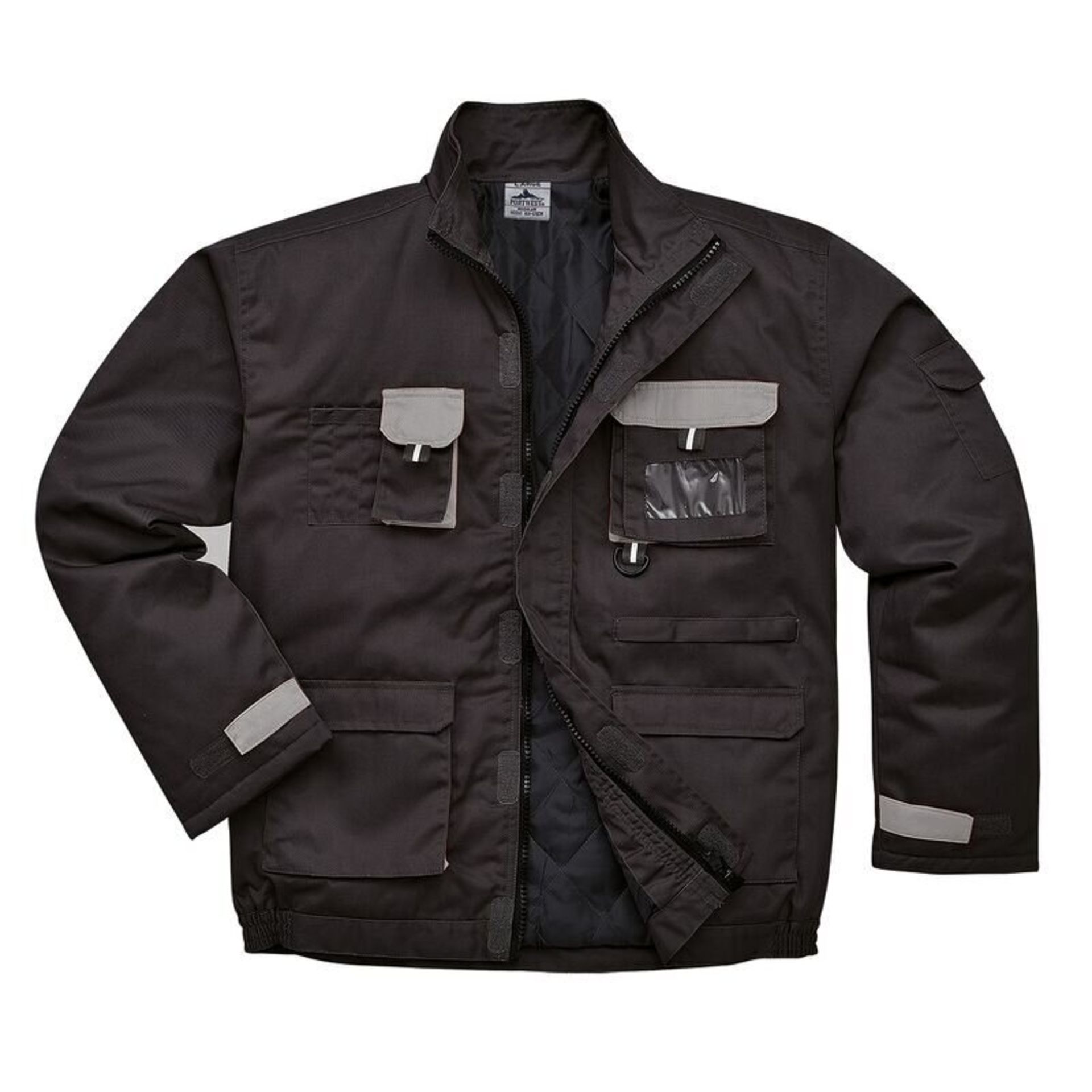 BRAND NEW PORTWEST TX18 Texo Contrast Jacket Lined Black SIZE (M). RRP £45. (R19-3). (TX18BKRM).