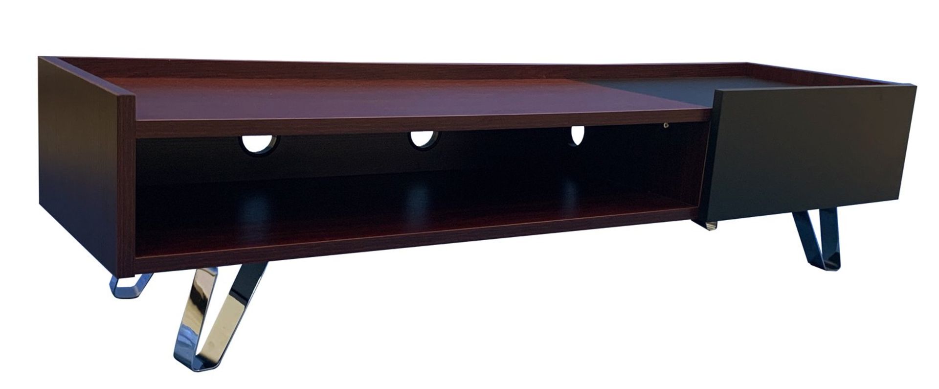 Brand New Alphason Bella 2 Shelf TV Stand - Dark Elm RRP £399 (DB) (ADBE1500ELM) This stylish